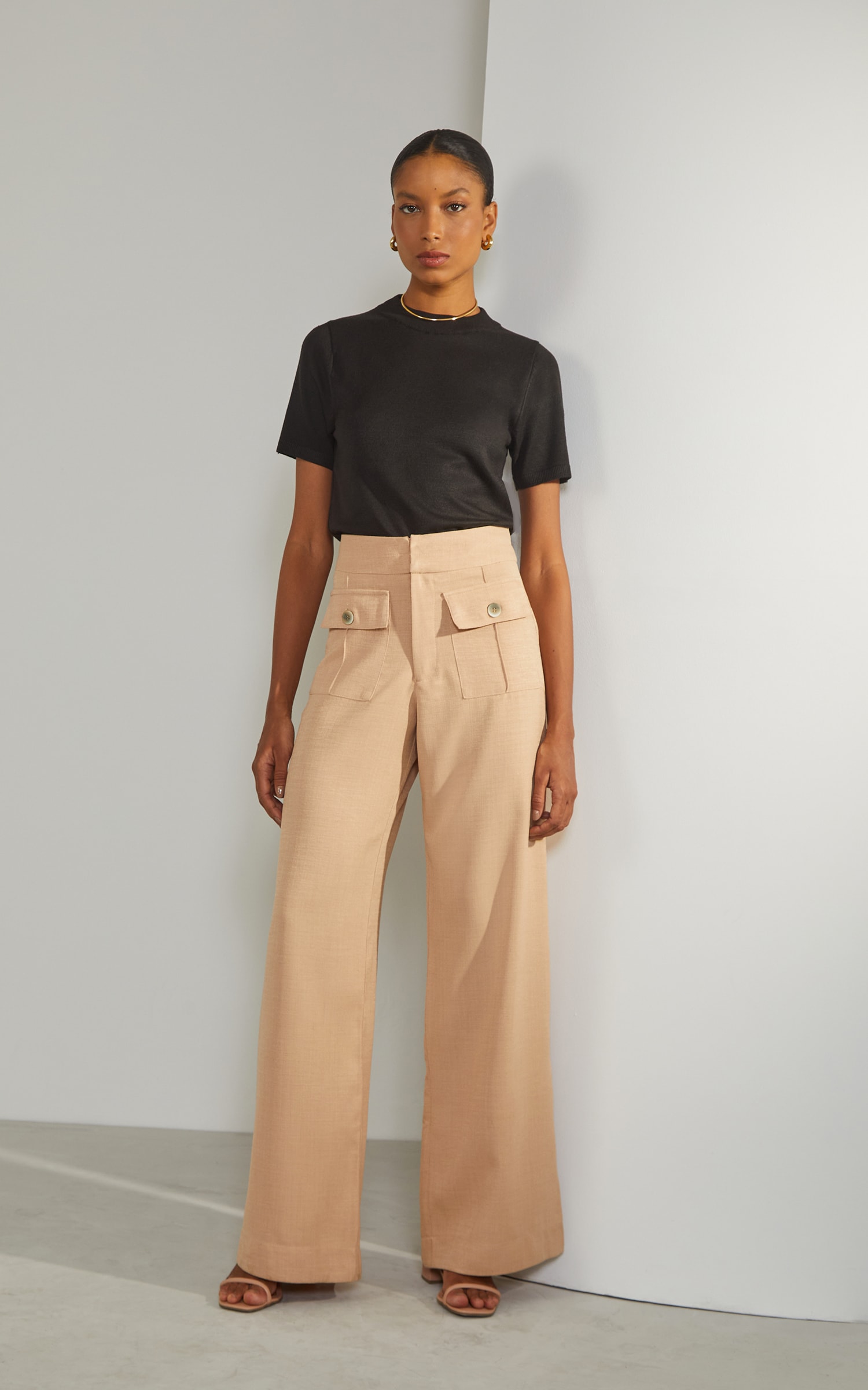 Pantalona Garden Bolsos Caqui