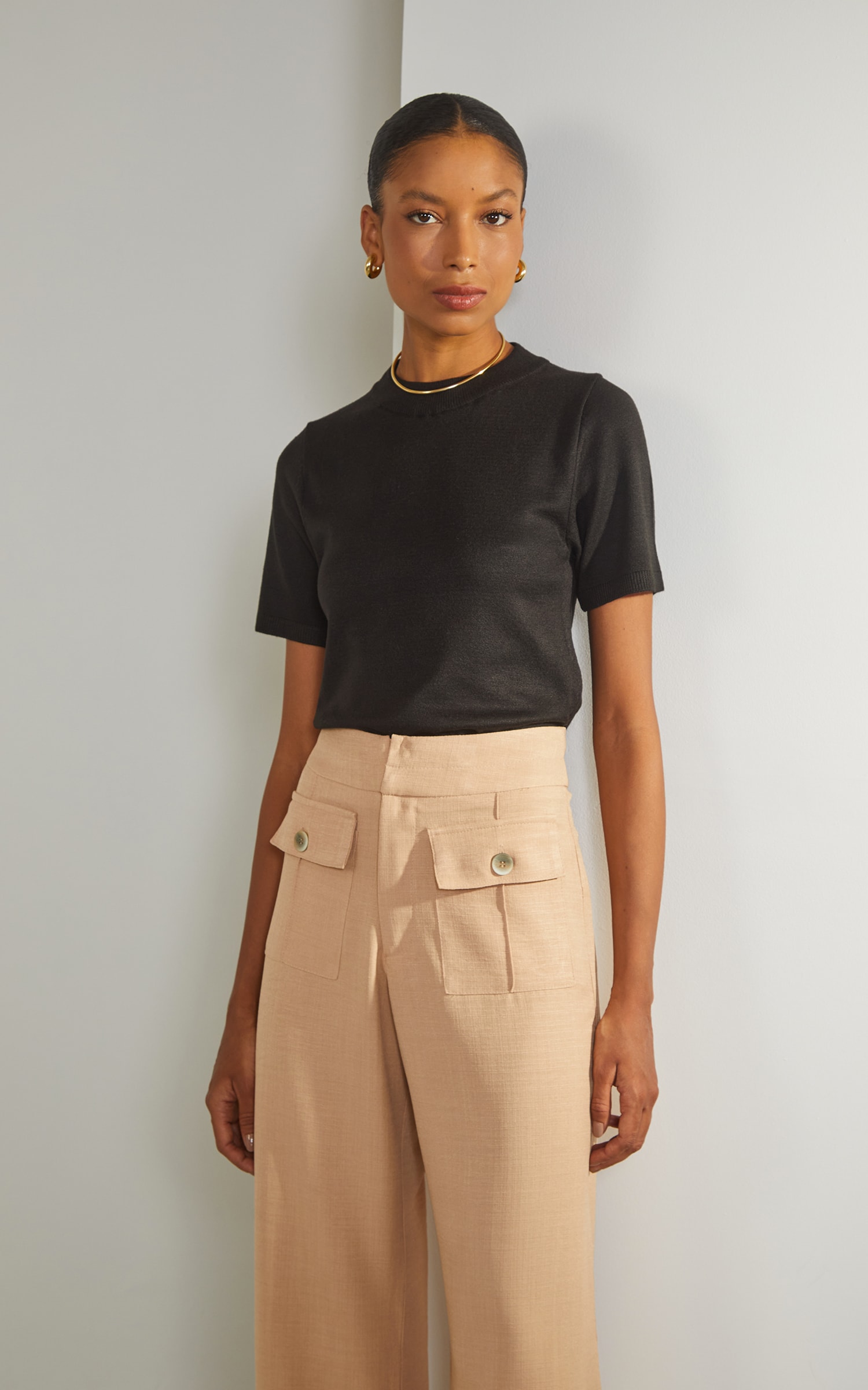 Pantalona Garden Bolsos Caqui