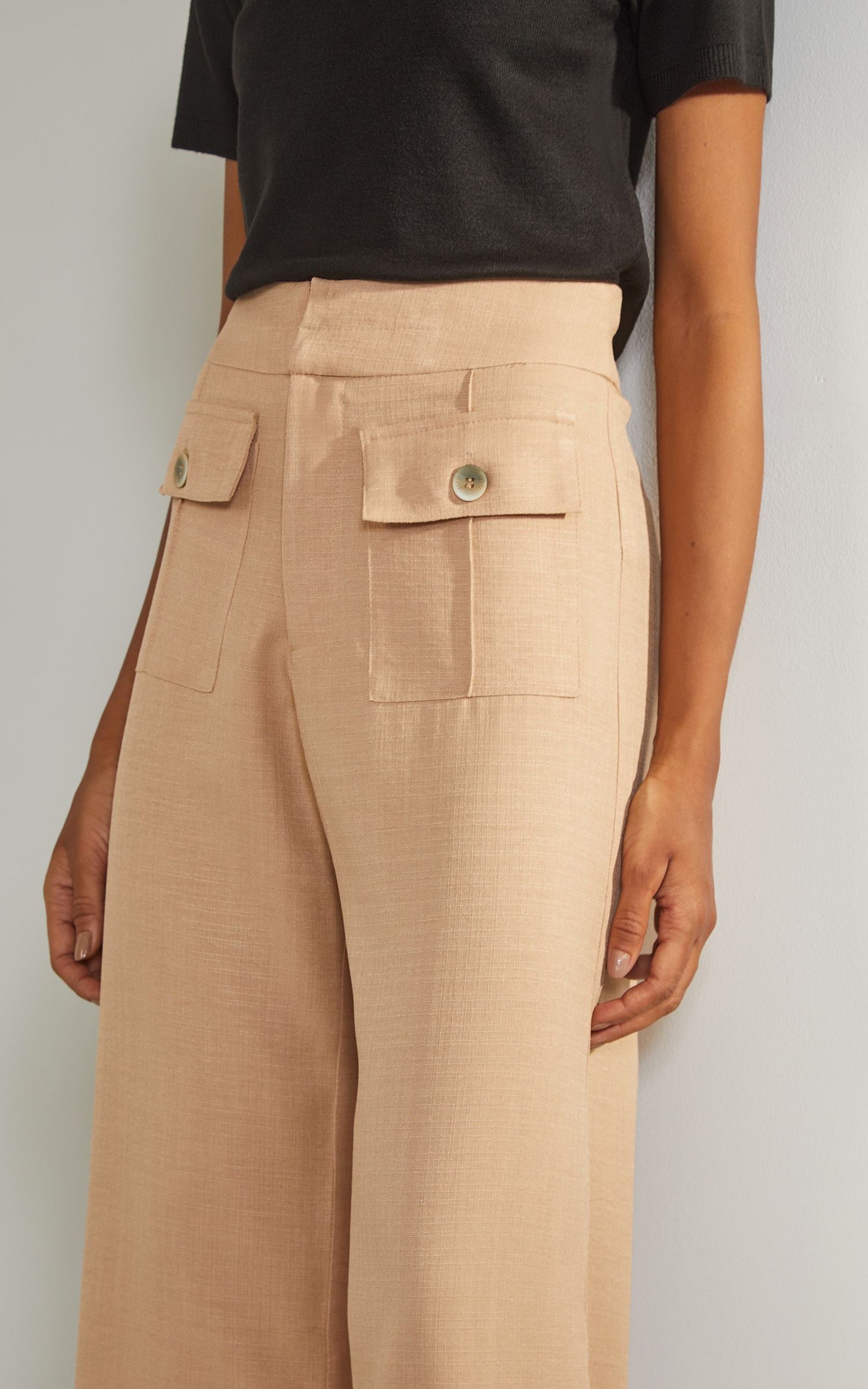 Pantalona Garden Bolsos Caqui