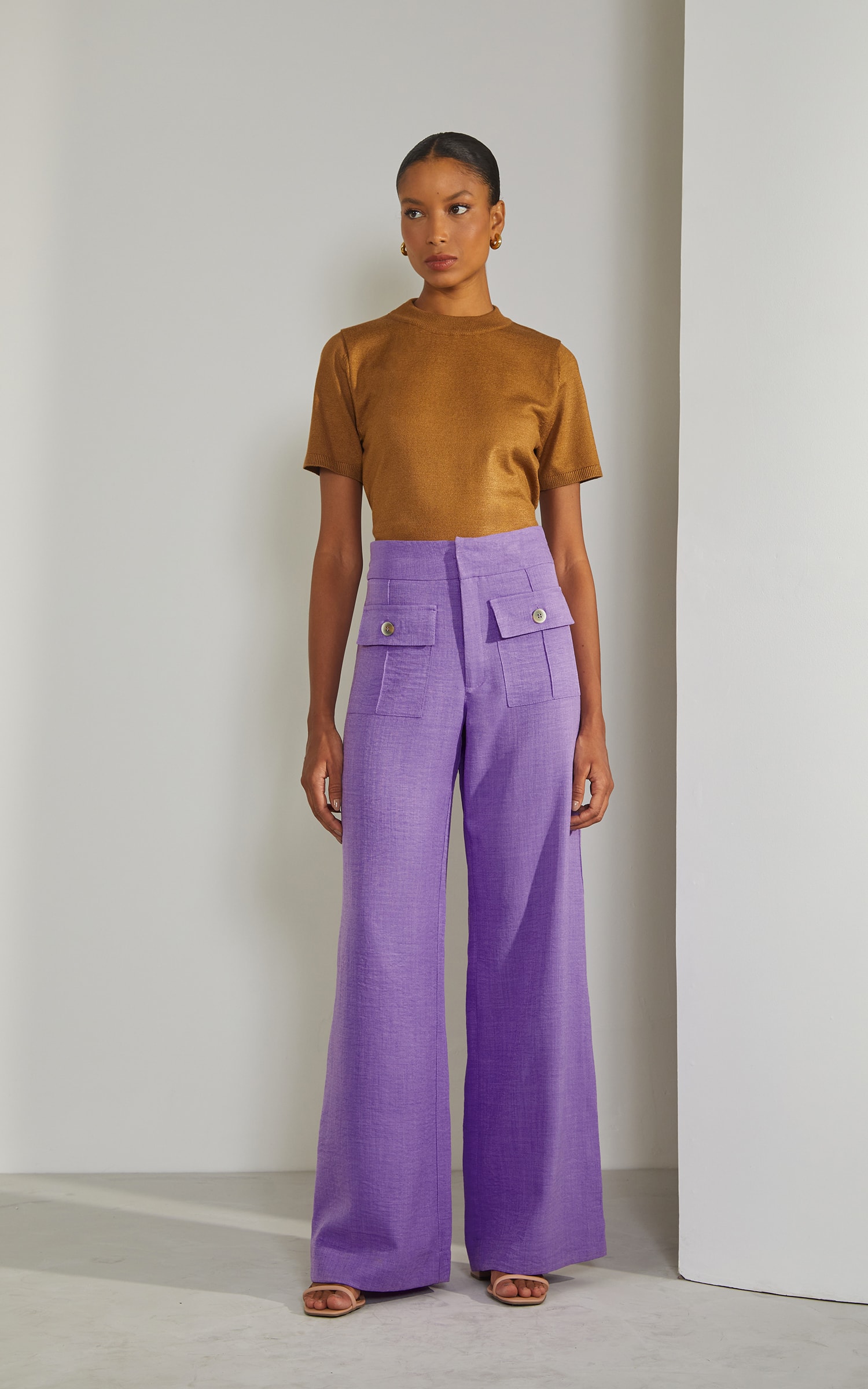 Pantalona Garden Bolsos Lilás