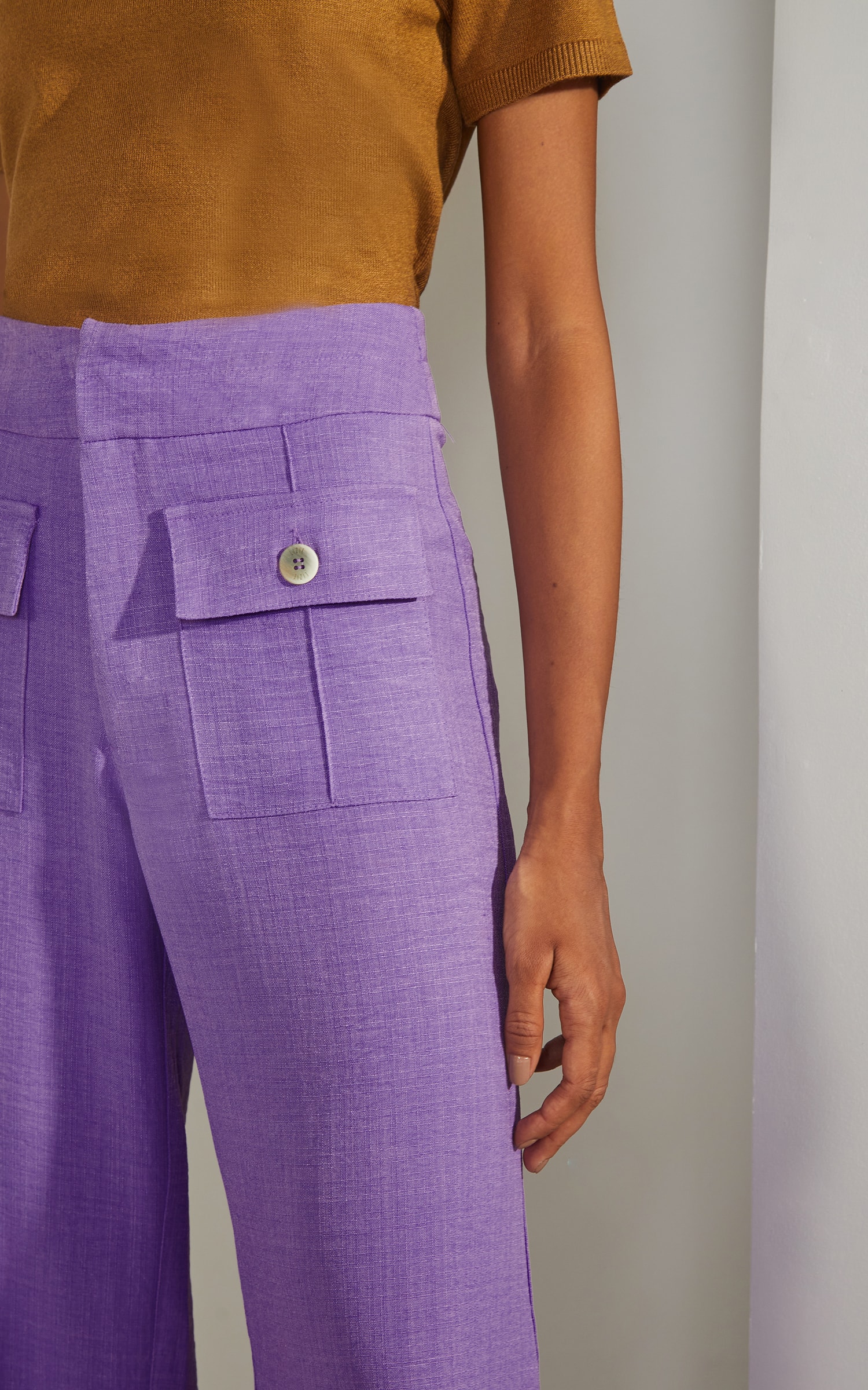Pantalona Garden Bolsos Lilás