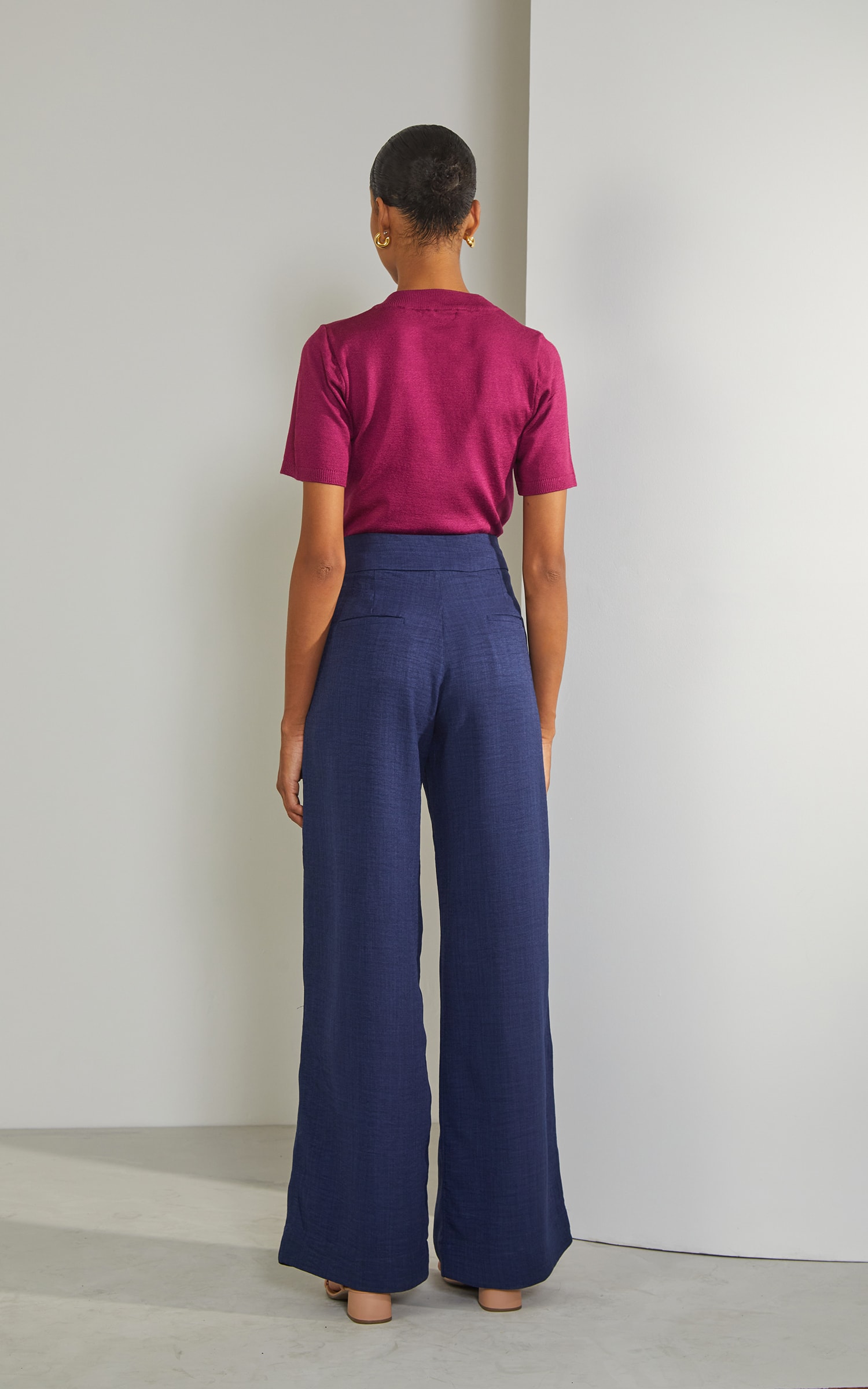 Pantalona Garden Bolsos Marinho