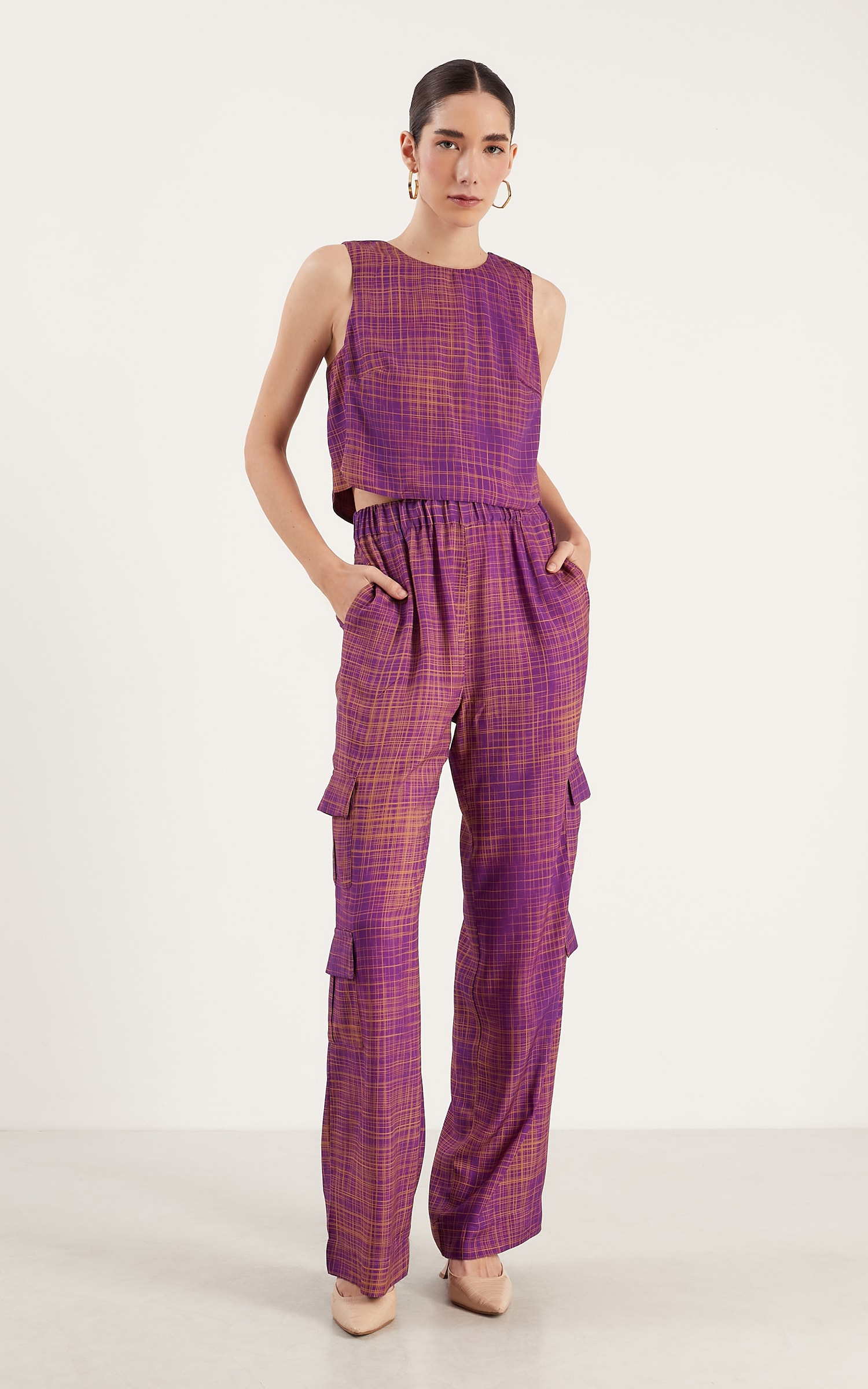 Pantalona Graffic Cargo Mirtilo
