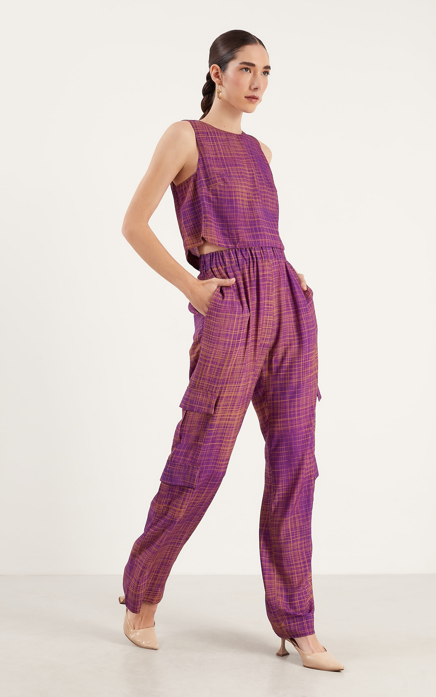 Pantalona Graffic Cargo Mirtilo