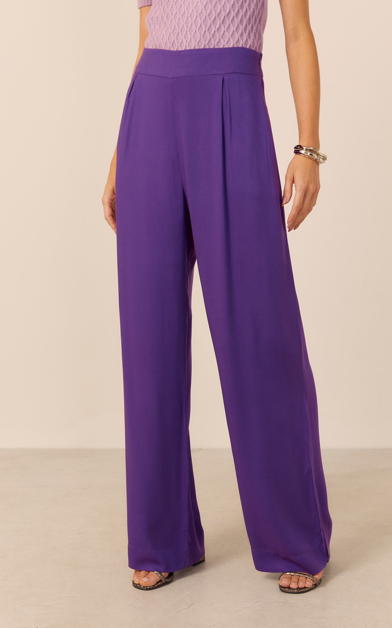 Pantalona Jolie Pregas Roxo