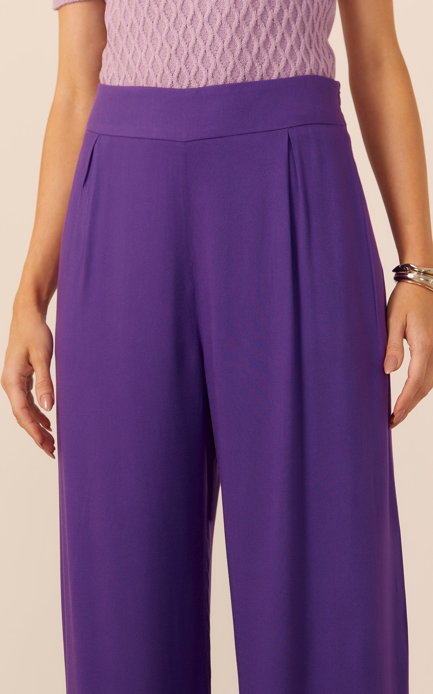 Pantalona Jolie Pregas Roxo