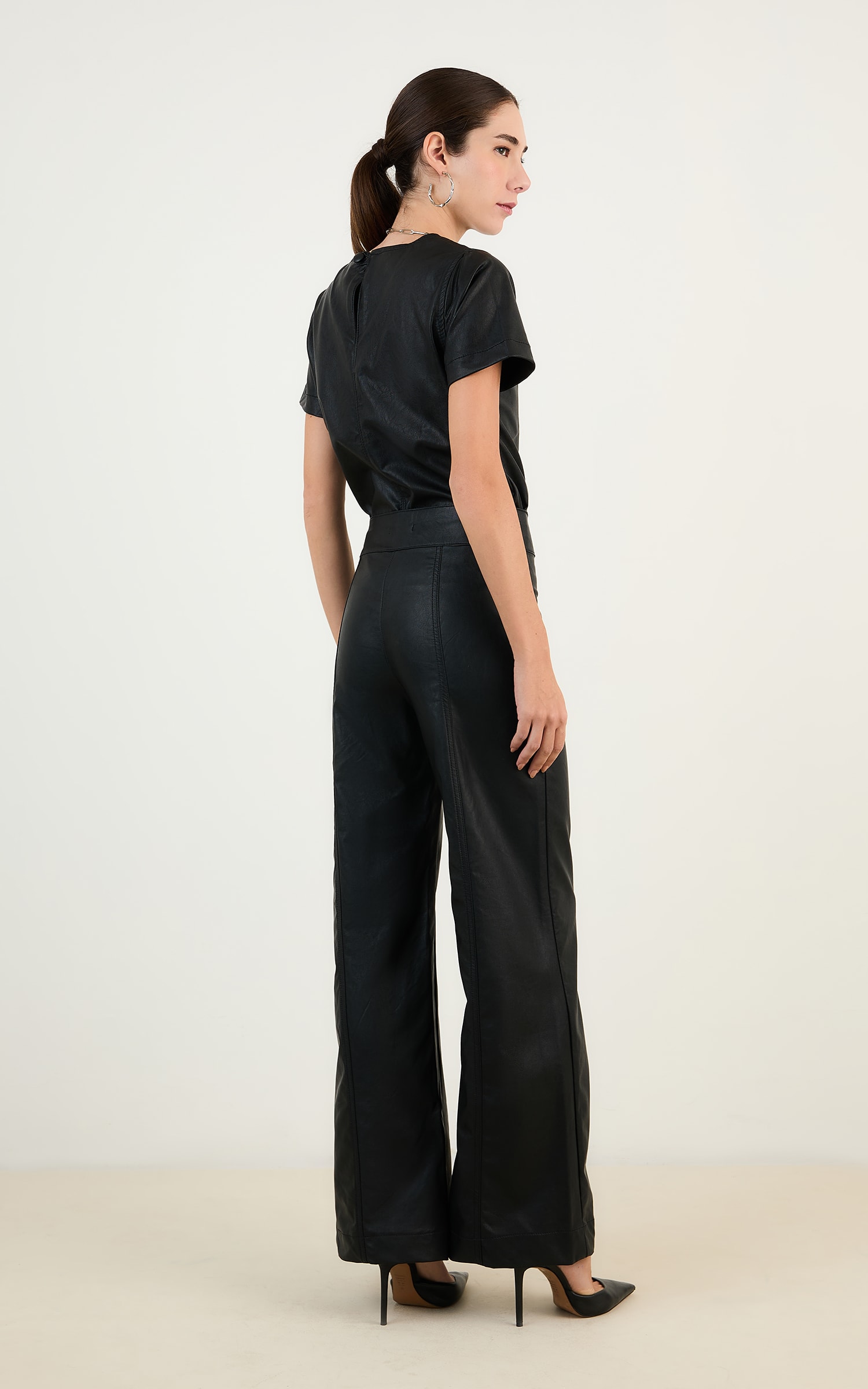 Pantalona Like Leather Preto