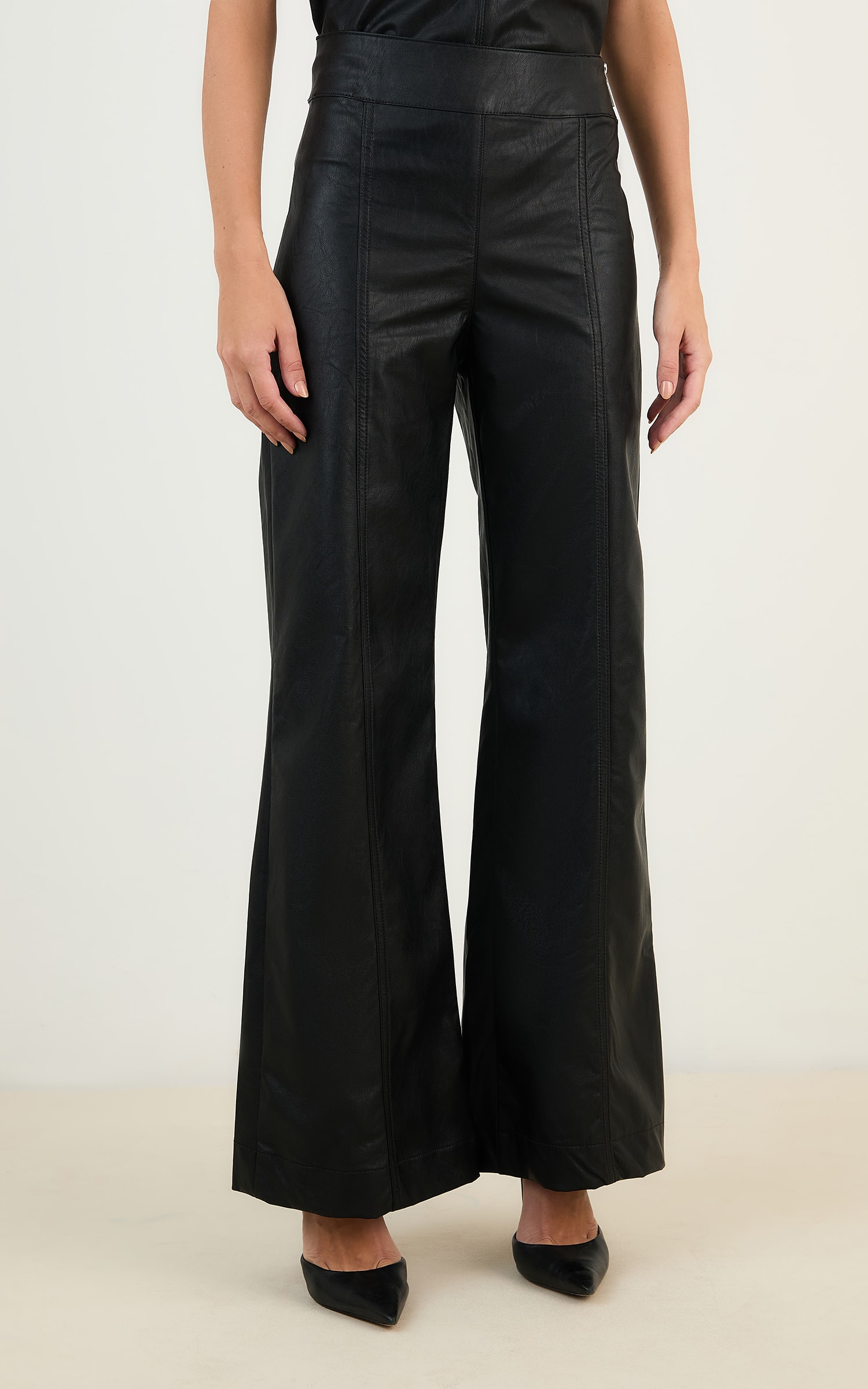 Pantalona Like Leather Preto