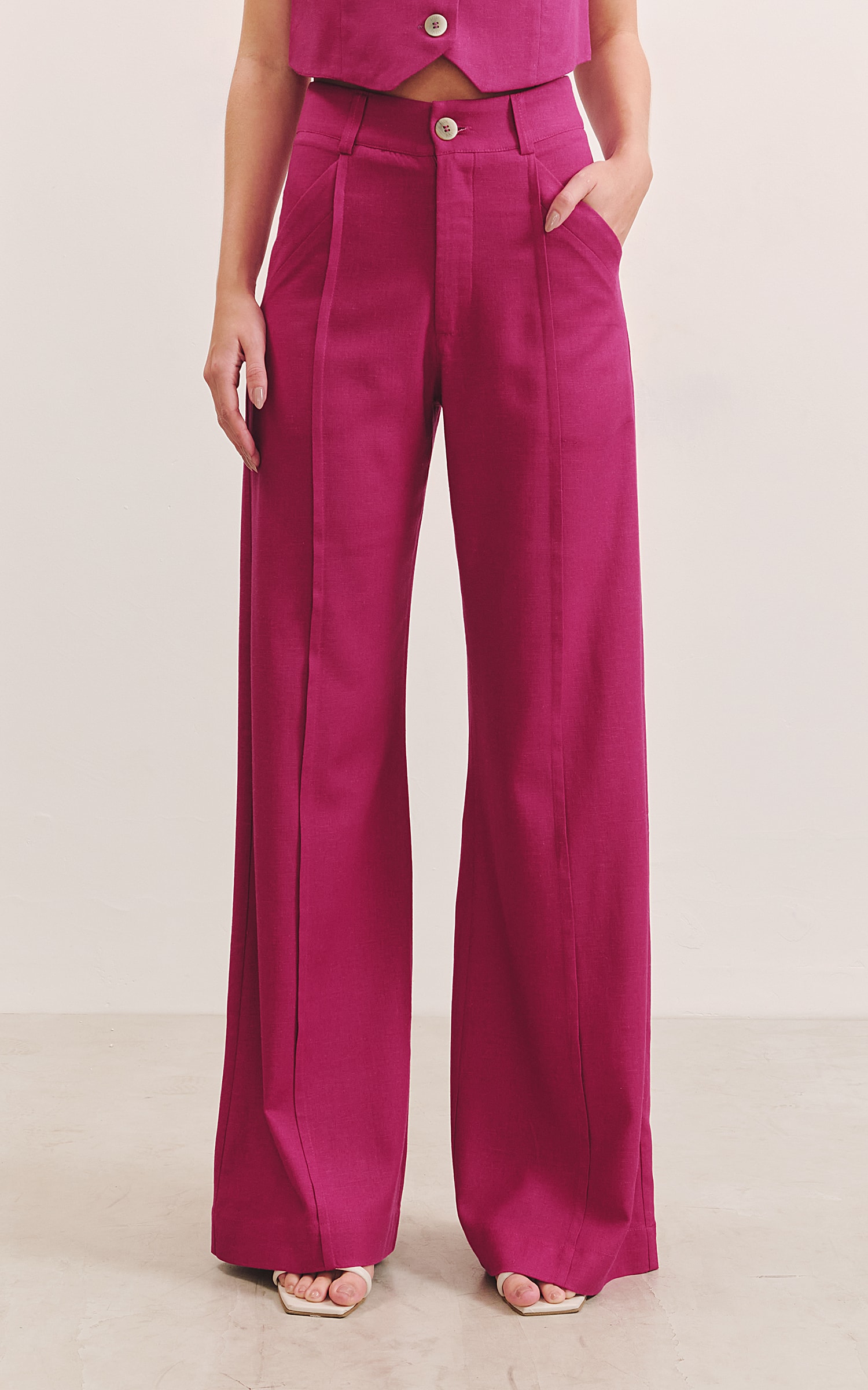 Pantalona Linen Vivo Nature Cereja