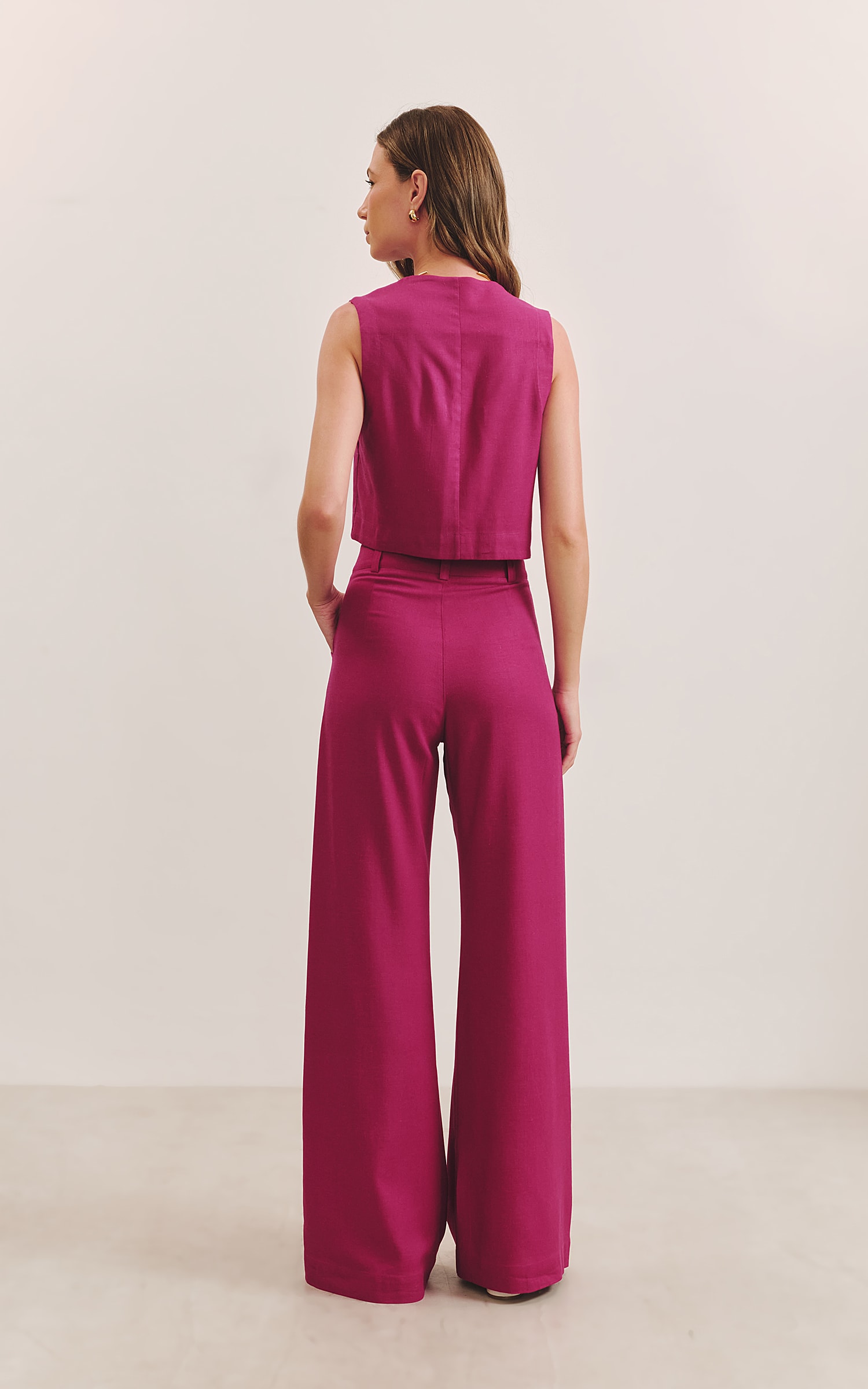 Pantalona Linen Vivo Nature Cereja