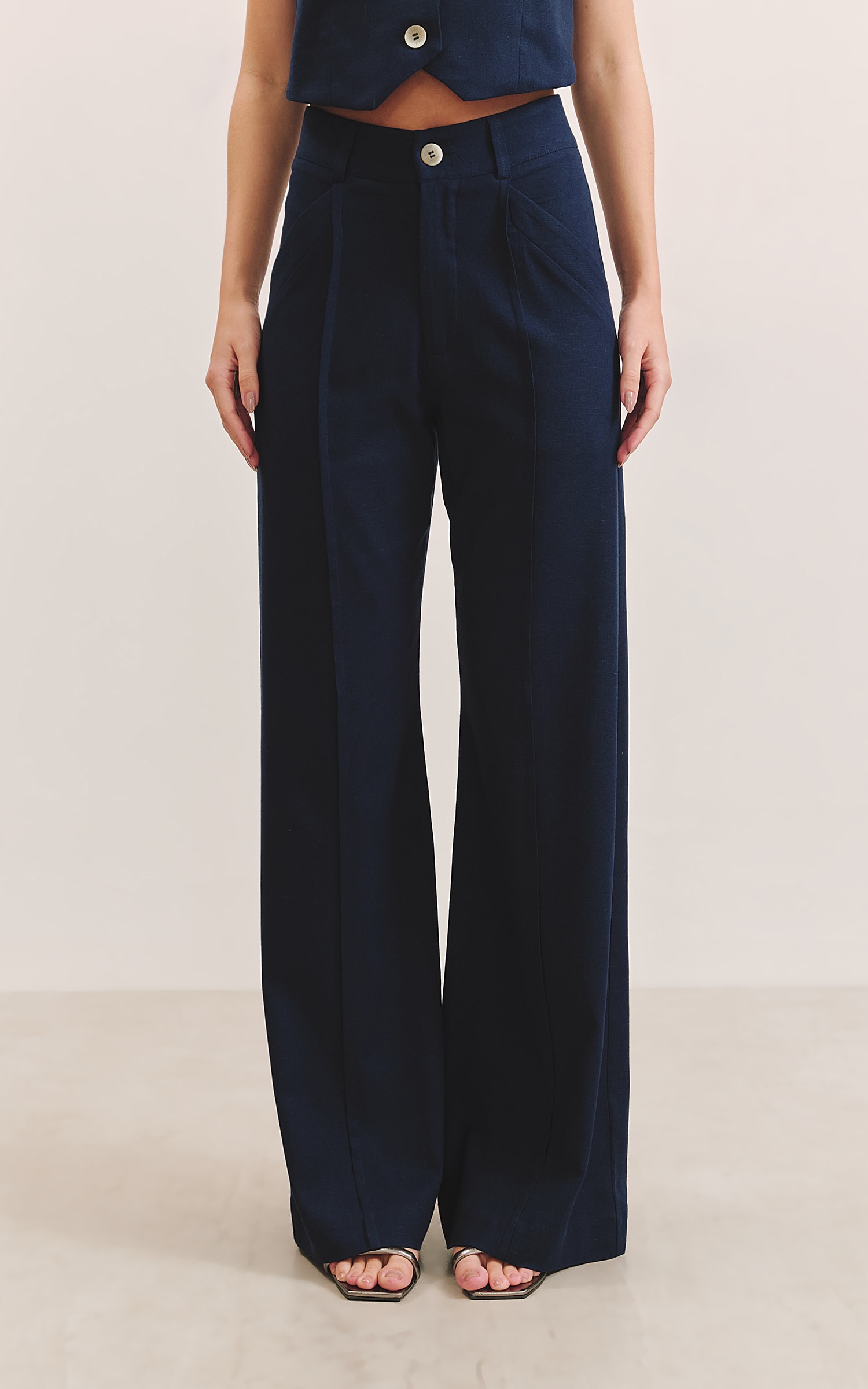 Pantalona Linen Vivo Nature Marinho