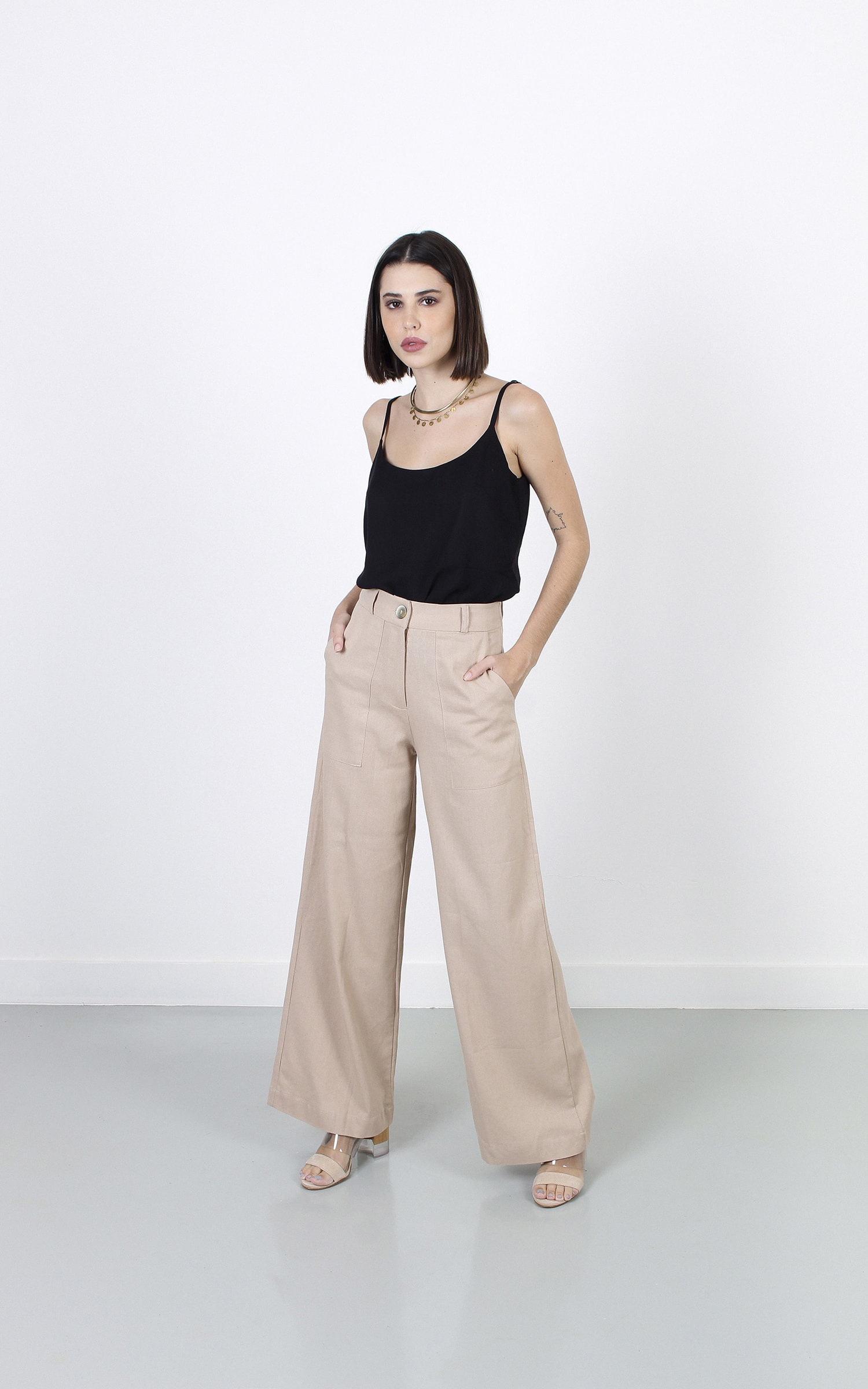 Pantalona Linho Báltico Cru