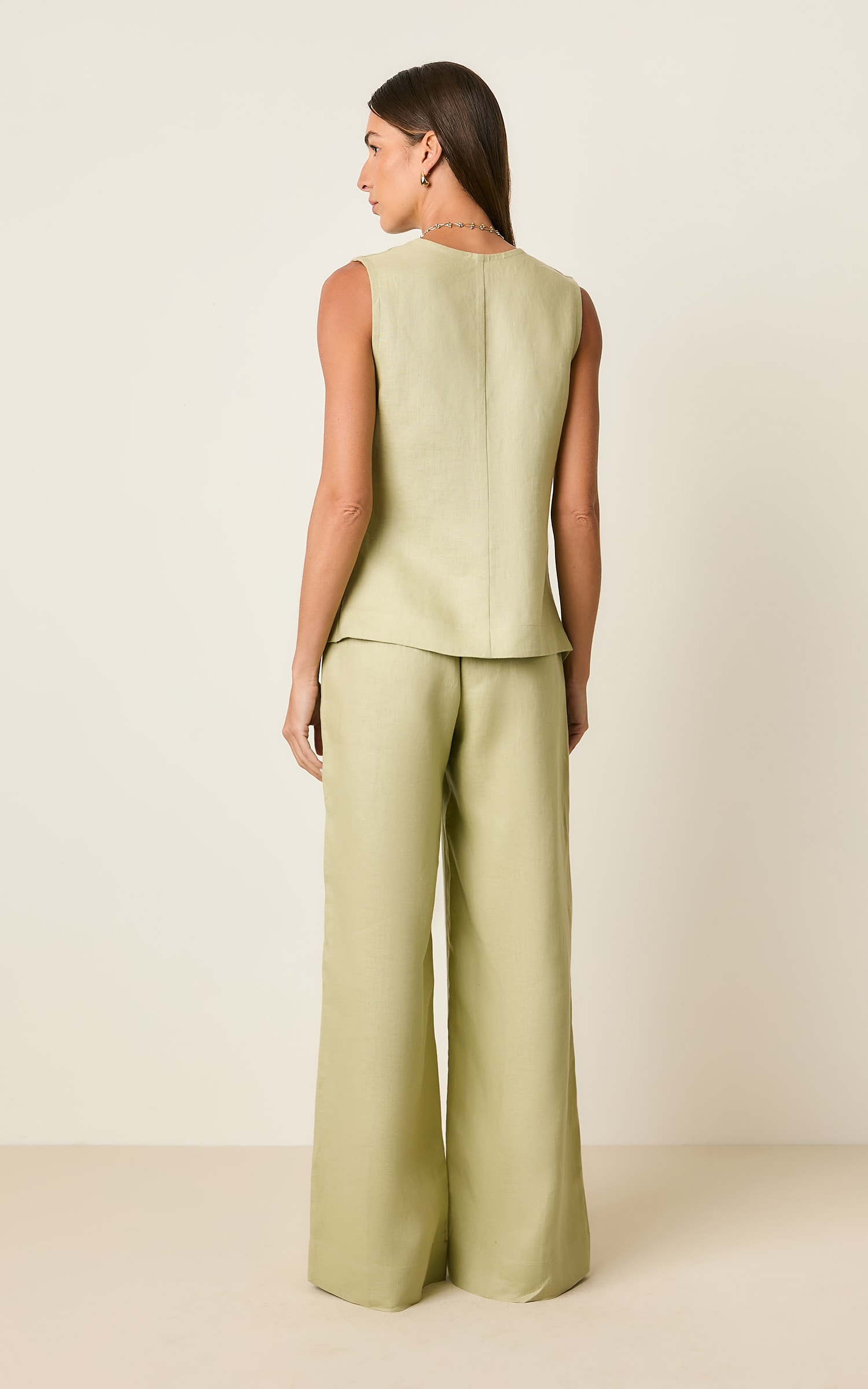 Pantalona Linho Kind Cha Verde