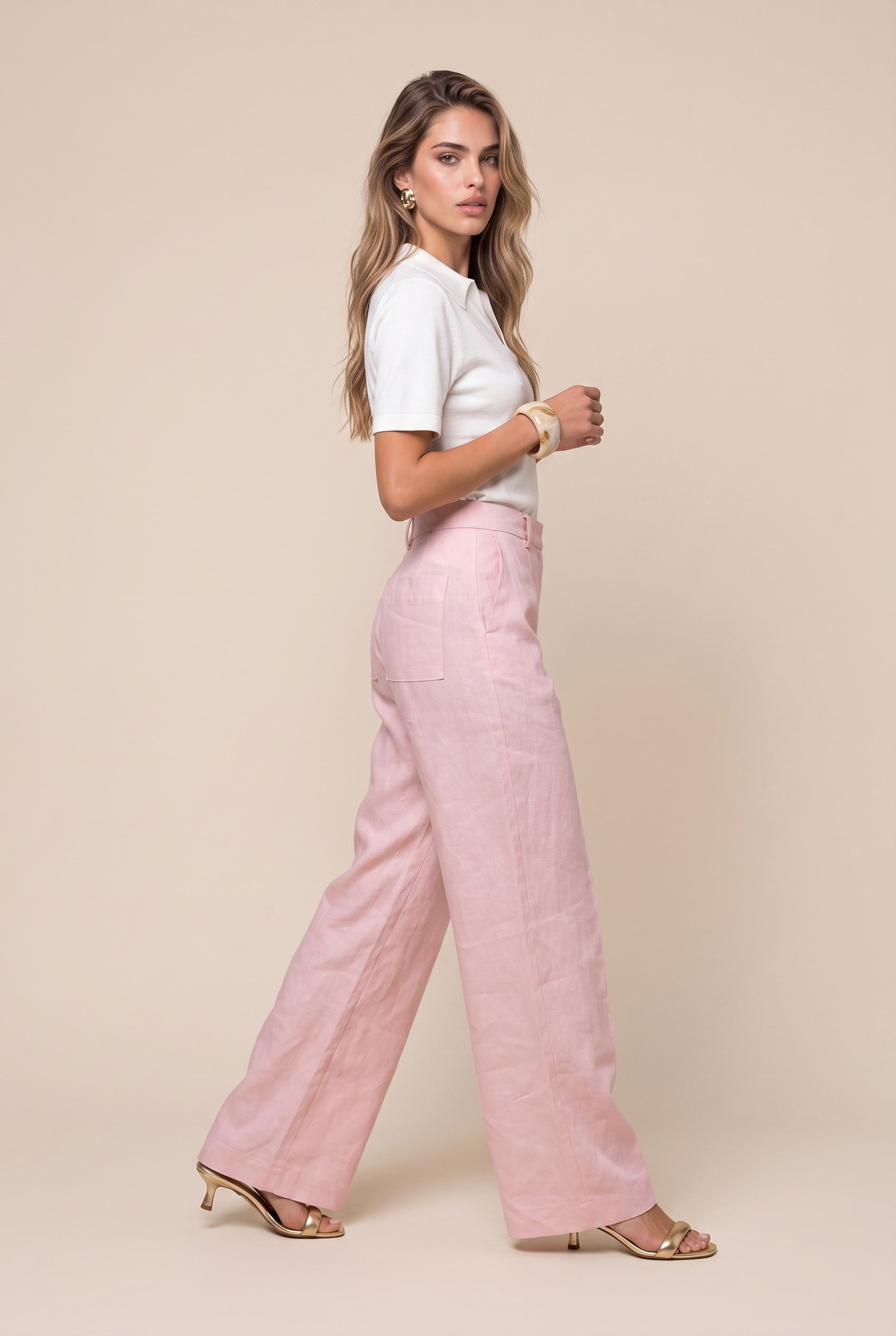 Pantalona Linho Lust Baby Pink