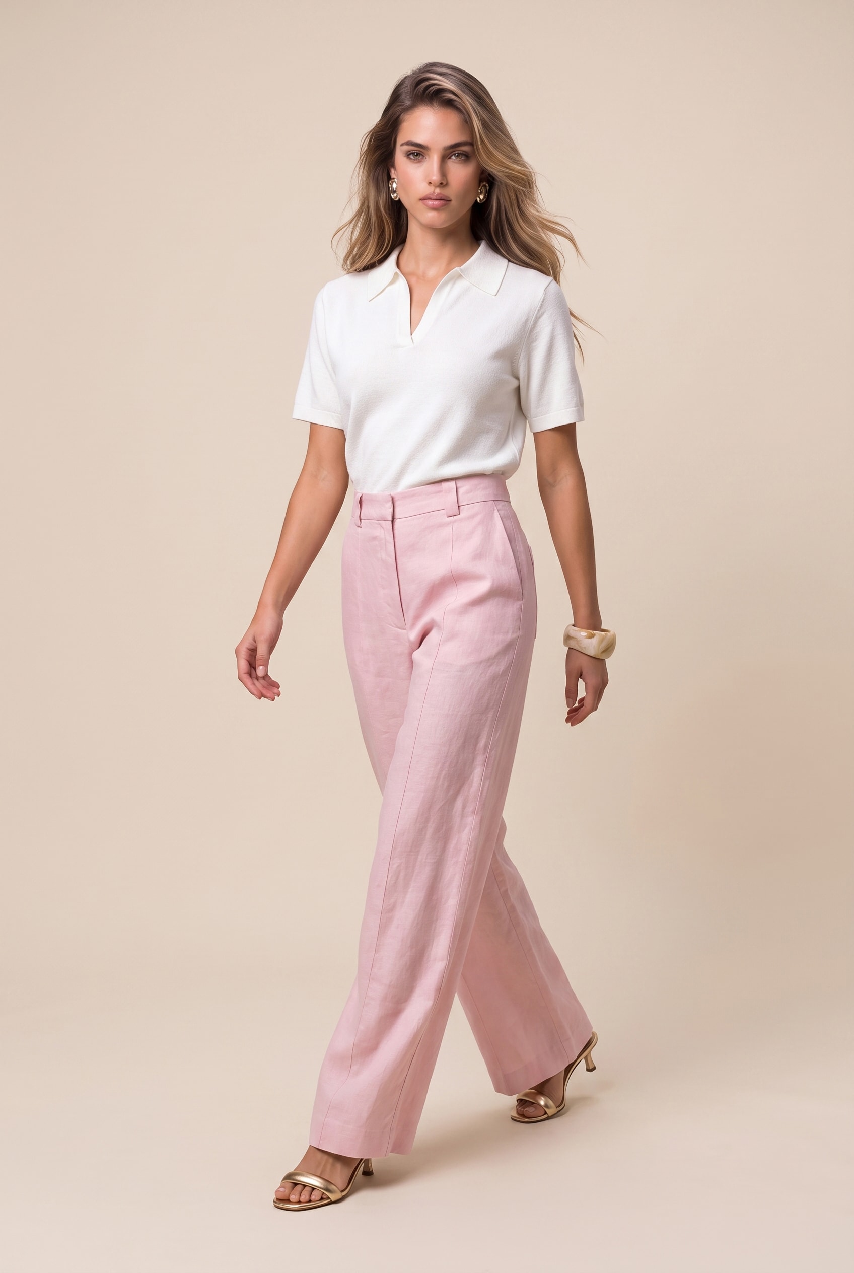 Pantalona Linho Lust Baby Pink