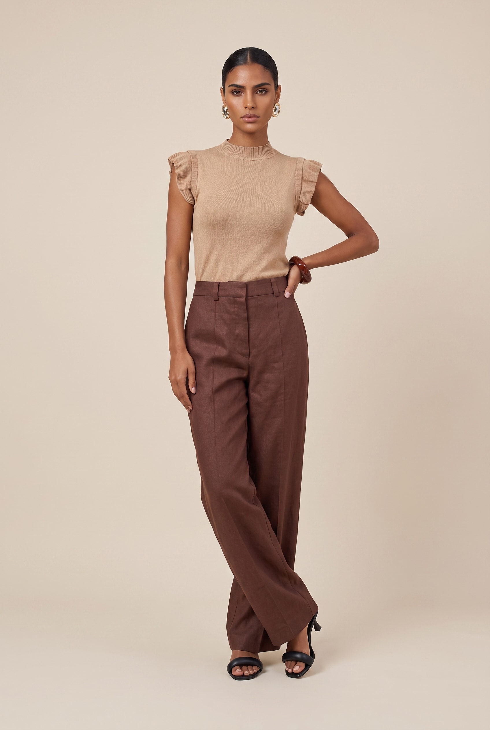 Pantalona Linho Lust Chocolate