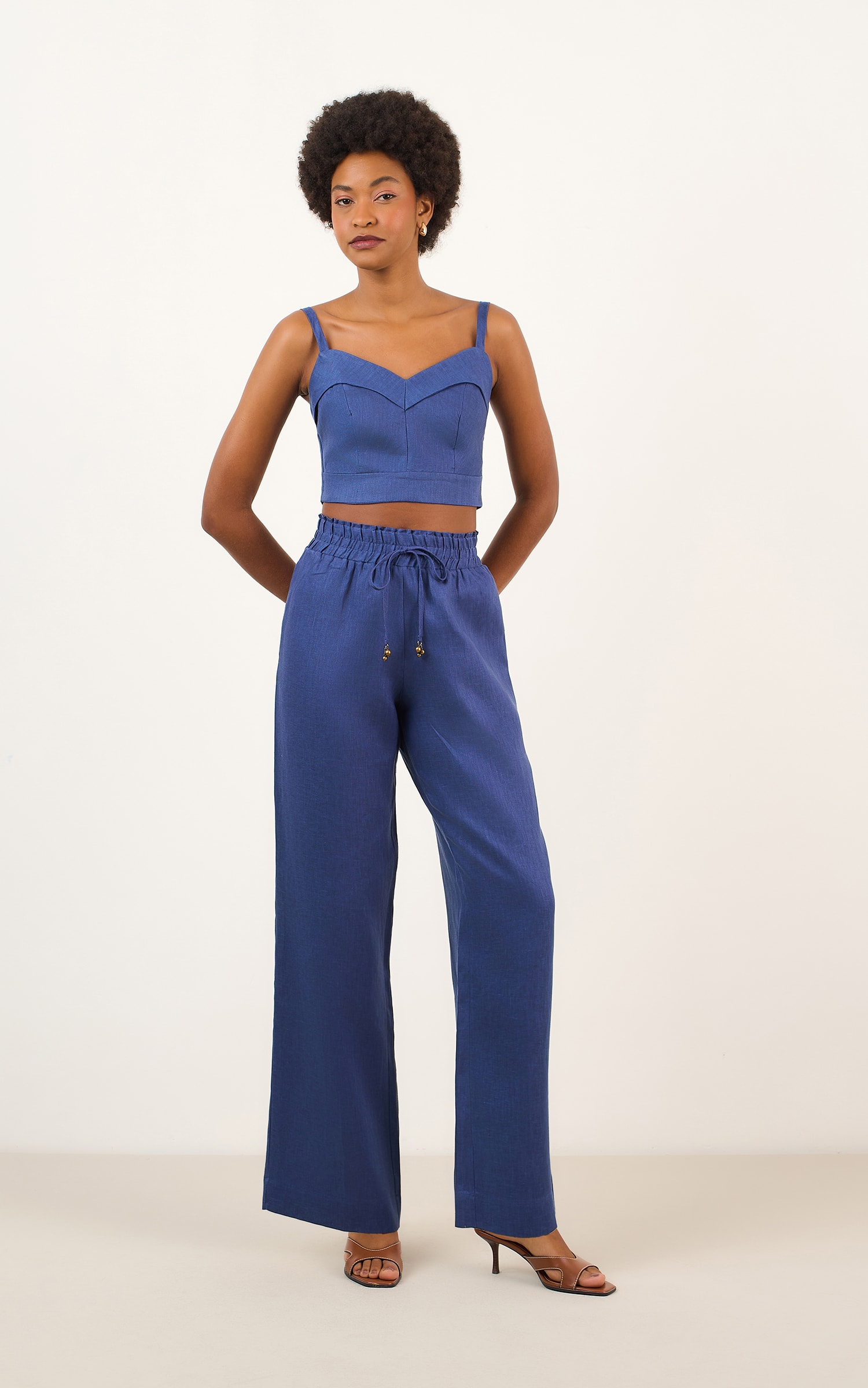 Pantalona Linho Mam Marinho