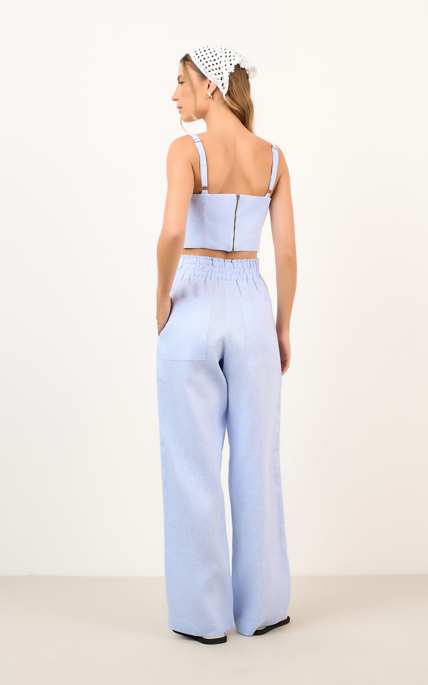 Pantalona Linho Mam Nuvem