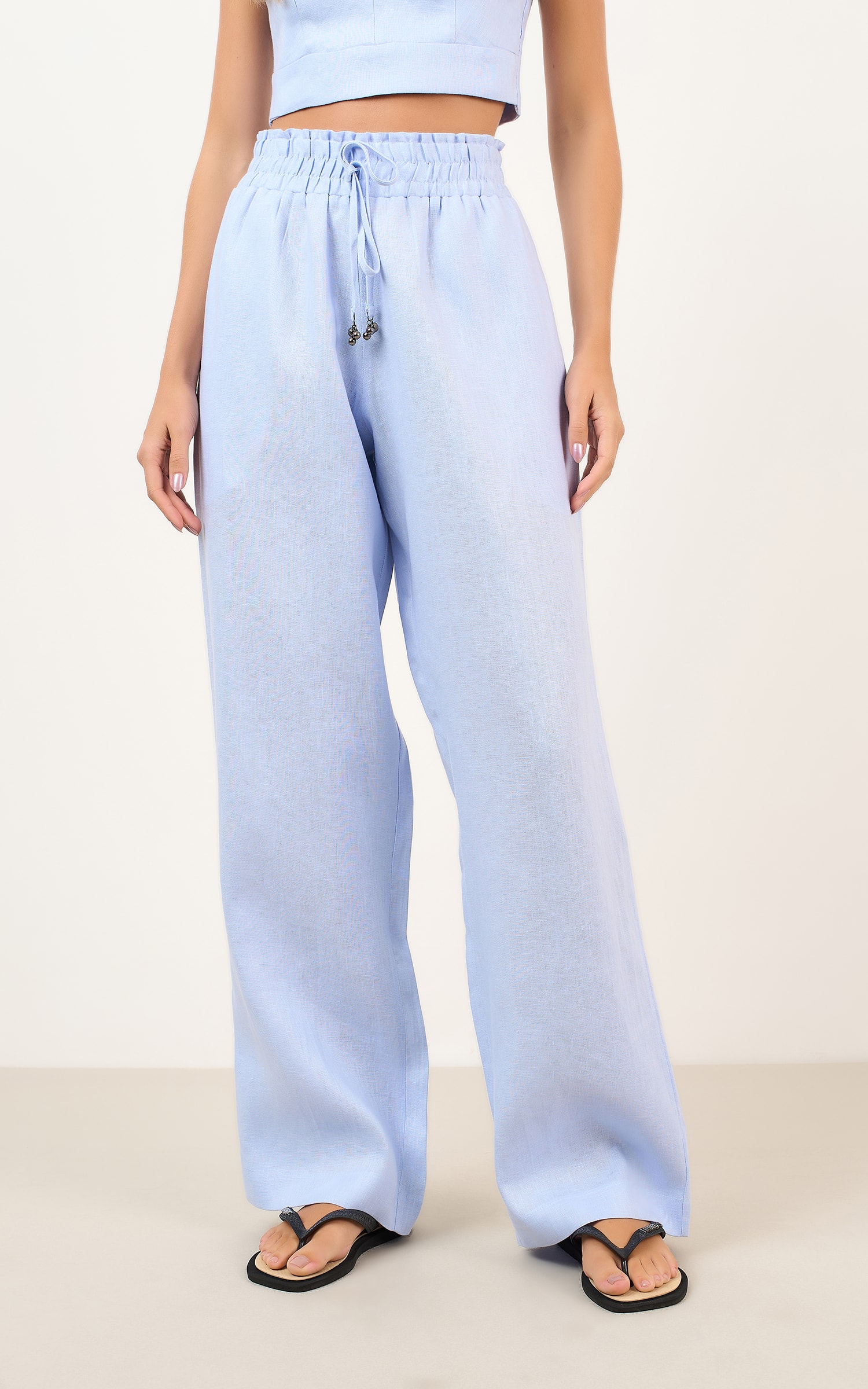 Pantalona Linho Mam Nuvem