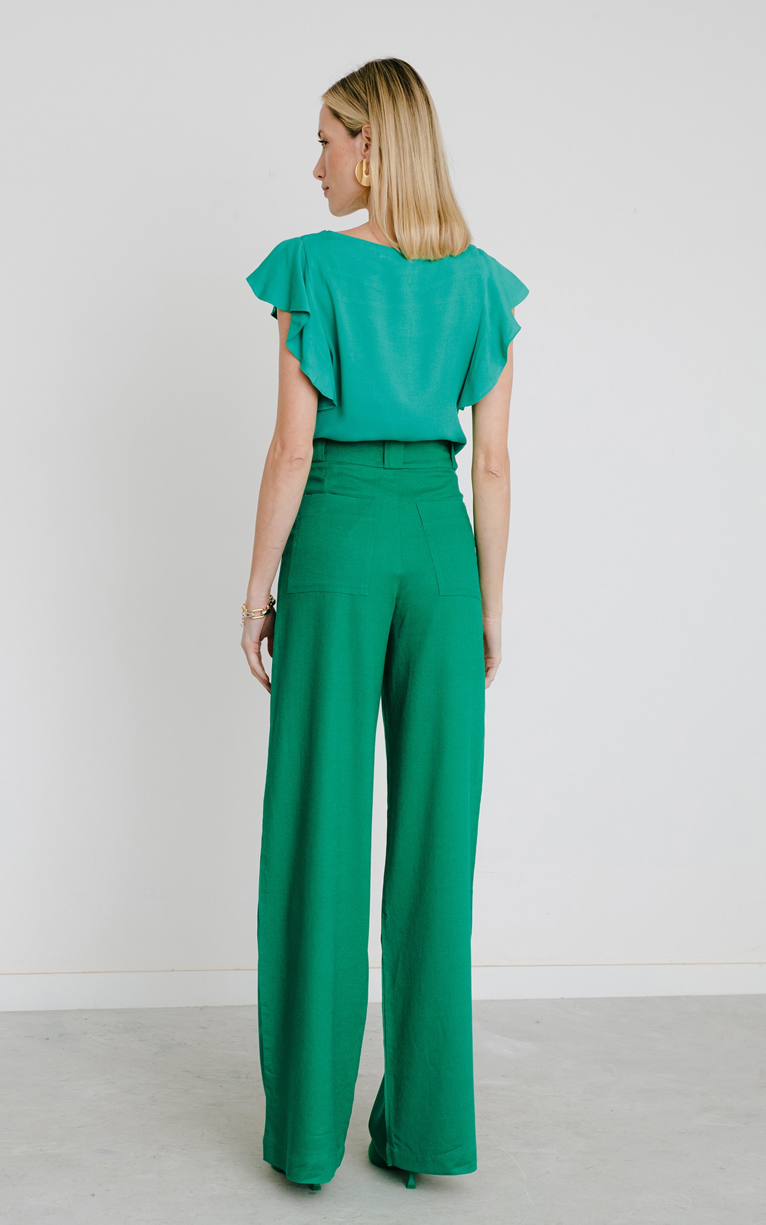 Pantalona Neutro Verde Bandeira
