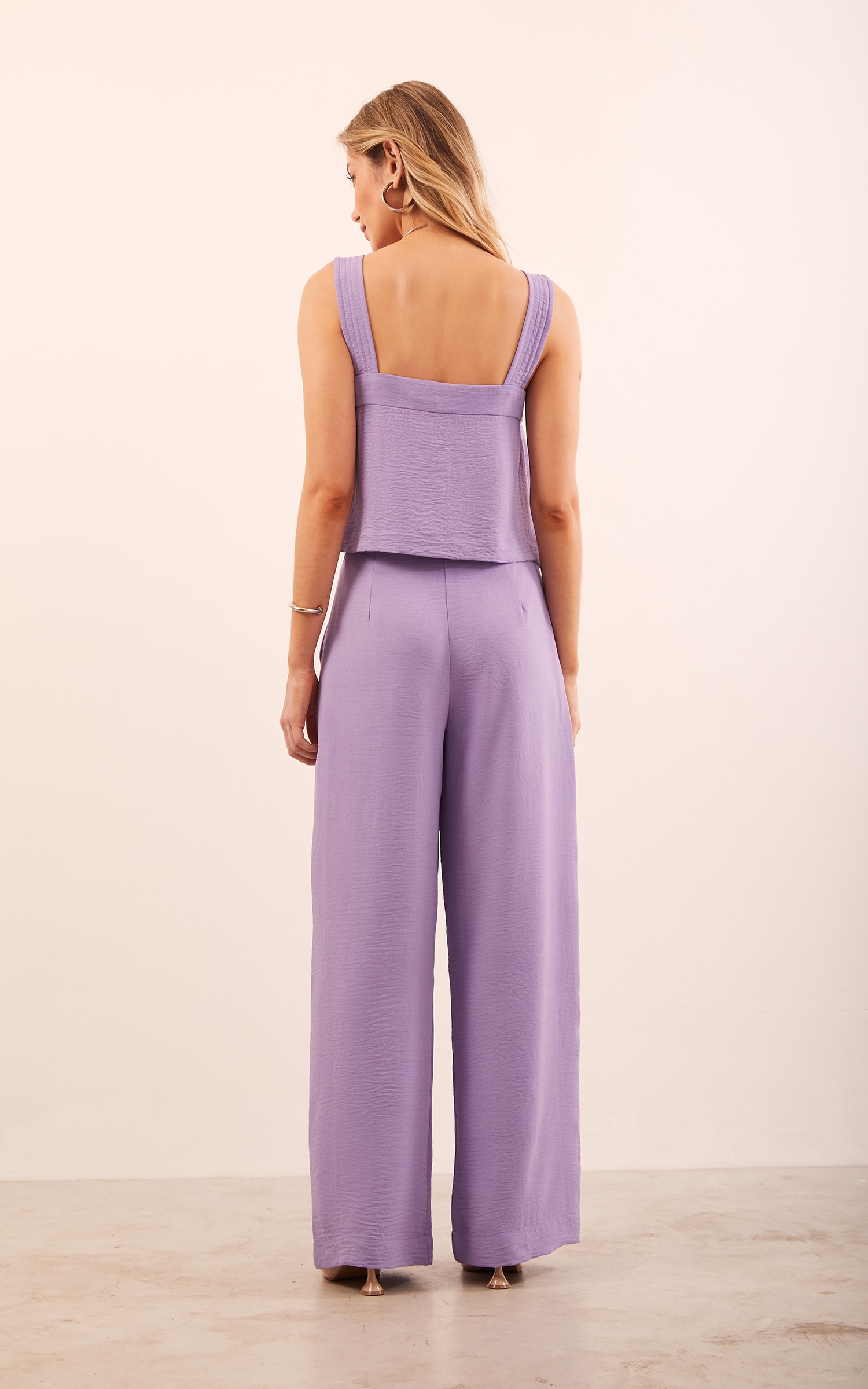 Pantalona Pregas Lilás