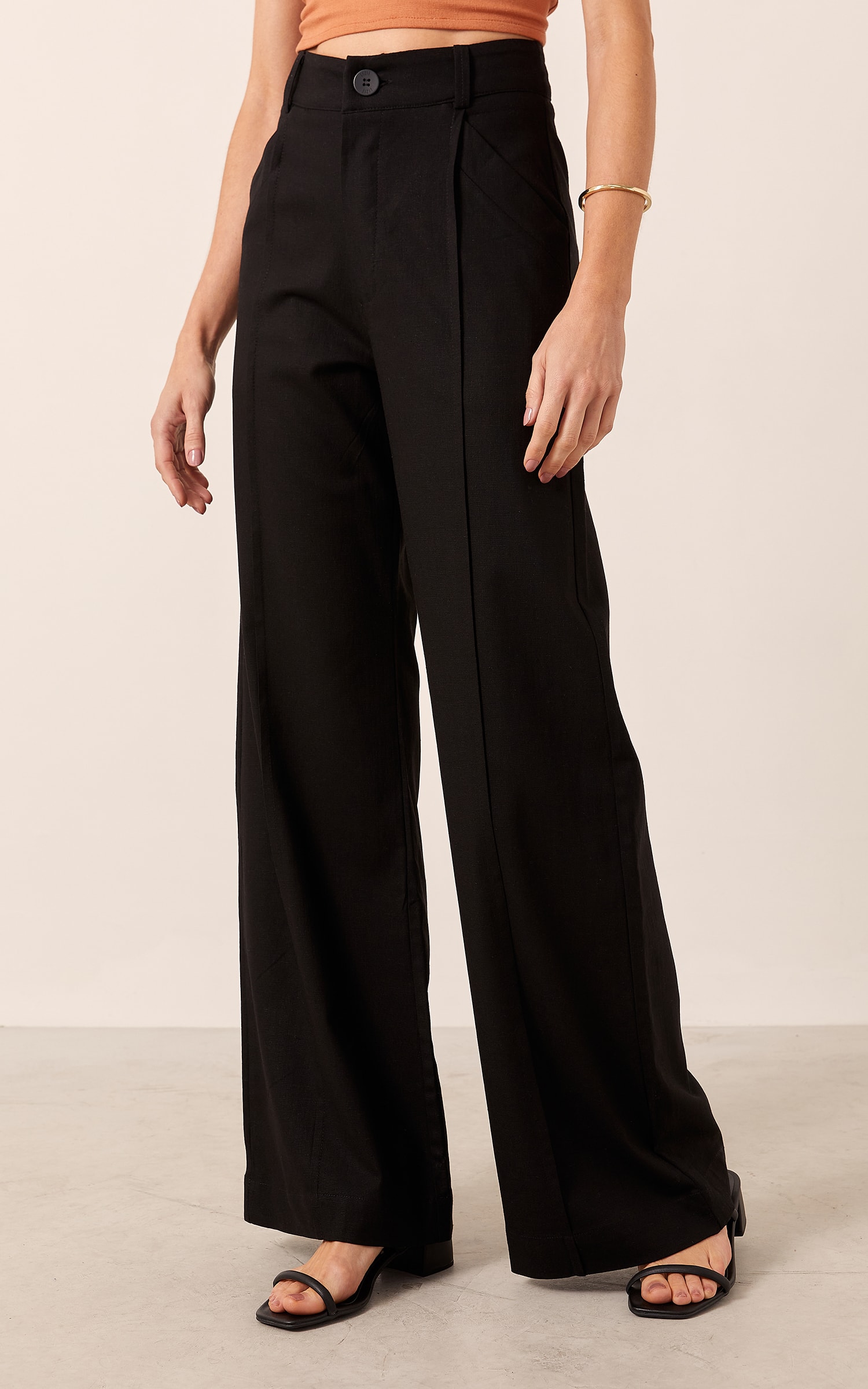 Pantalona Raízes Detalhe Vivo Preto