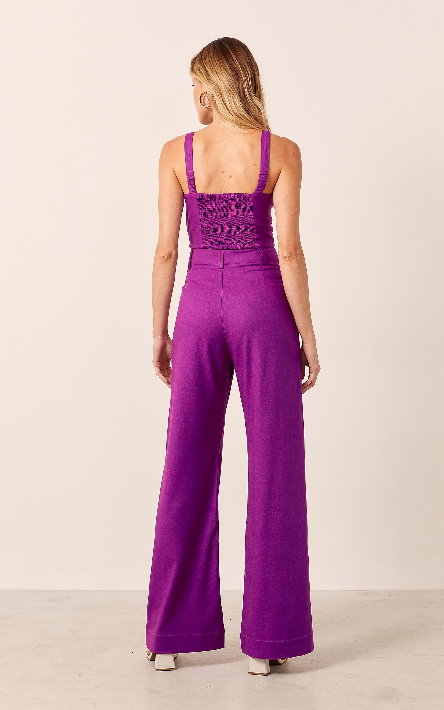 Pantalona Raízes Detalhe Vivo Roxo