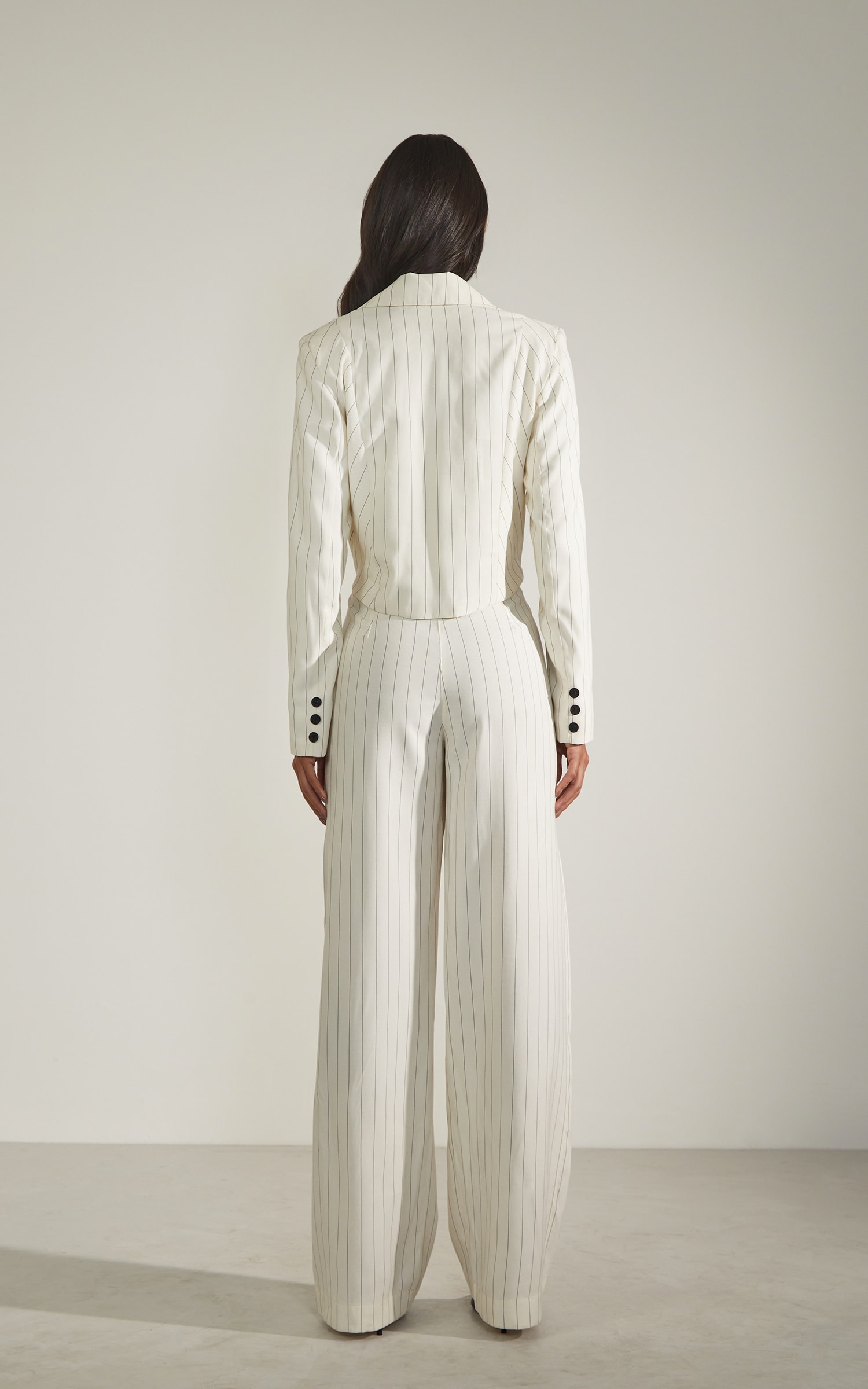 Pantalona Risca de Giz Off White