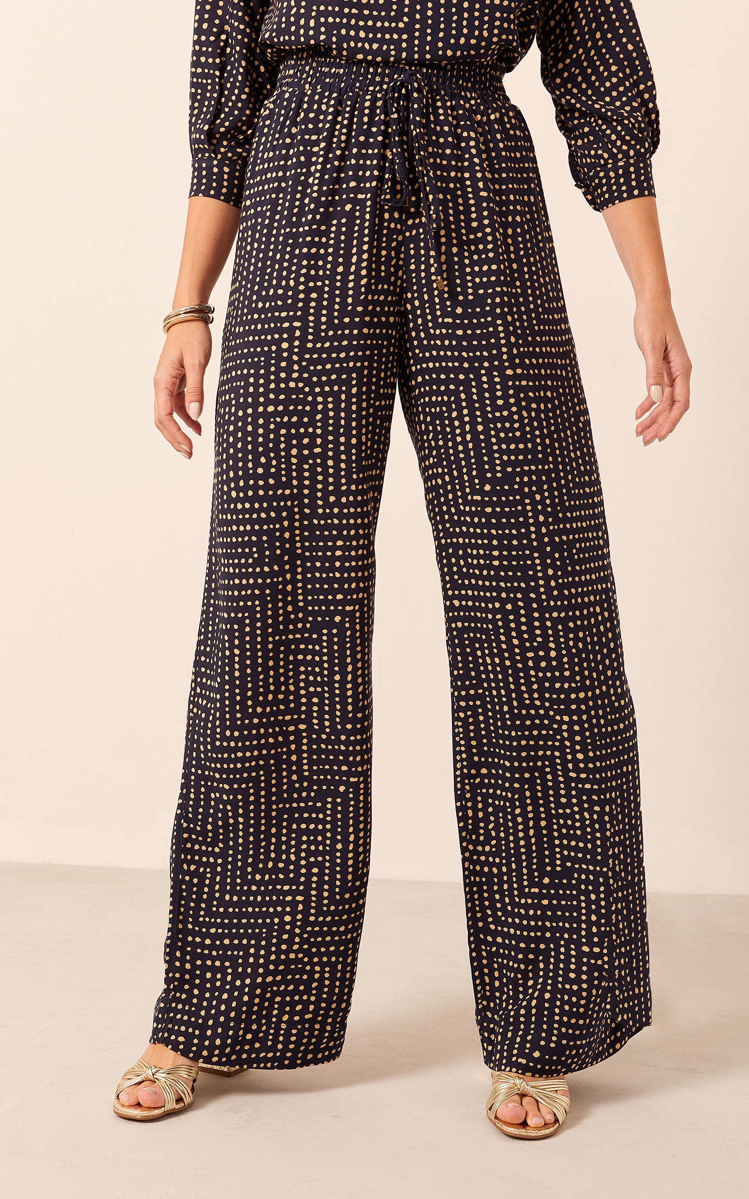 Pantalona Sentir Cós Elastico Marinho