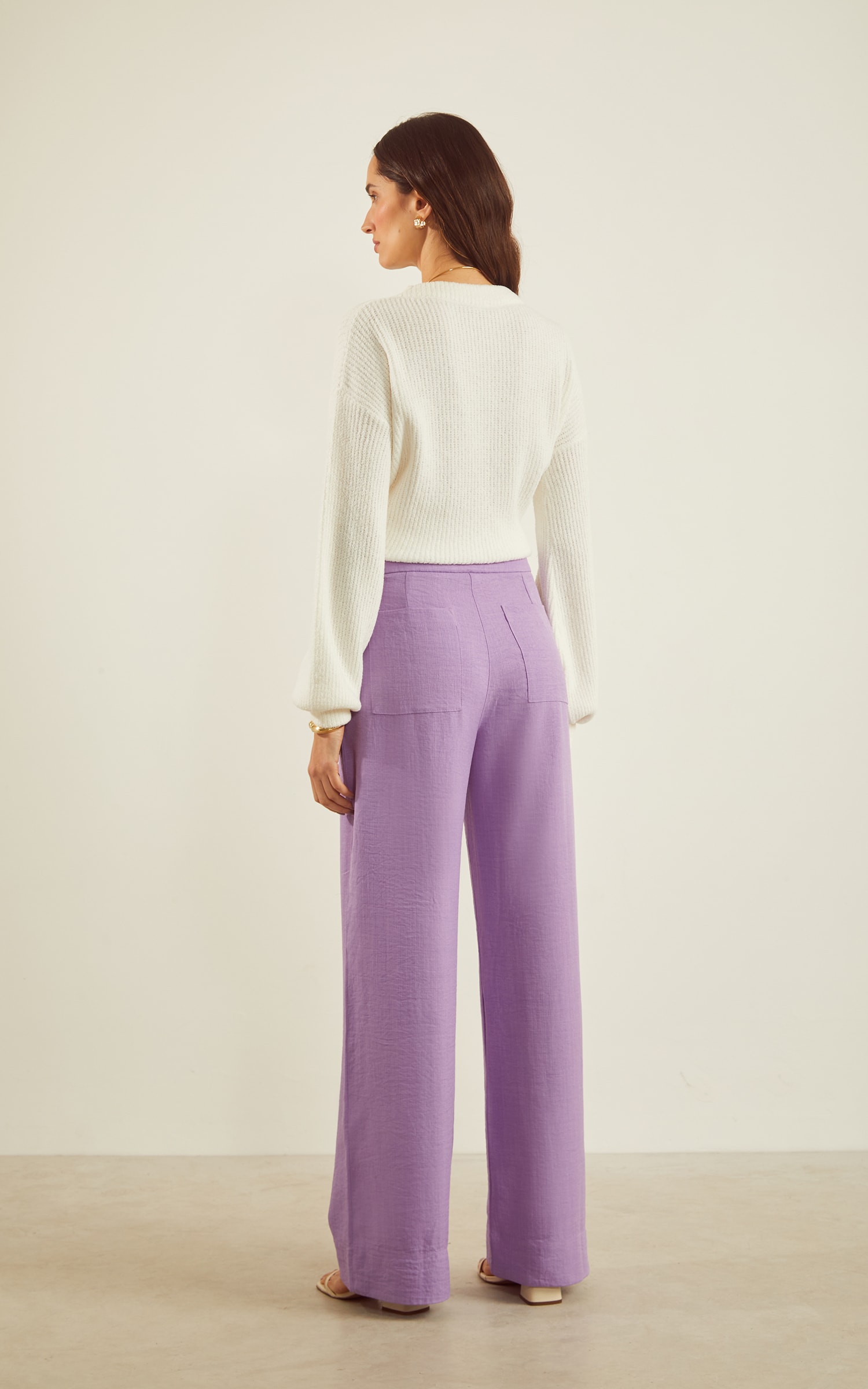 Pantalona Sonhar Detalhe Cós Lilás