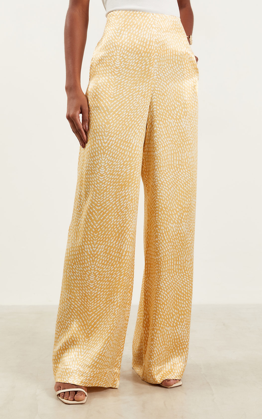 Pantalona Sun Acetinada Amarelo