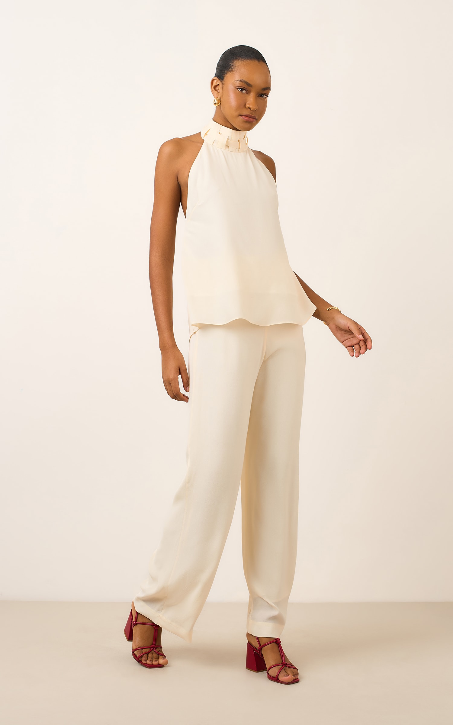 Pantalona Tresse Off White