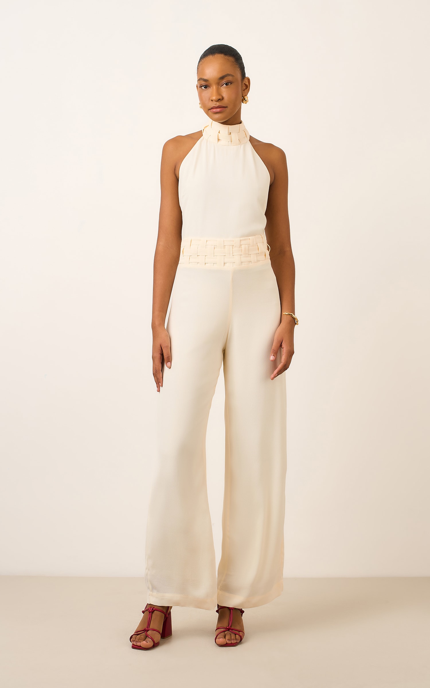 Pantalona Tresse Off White