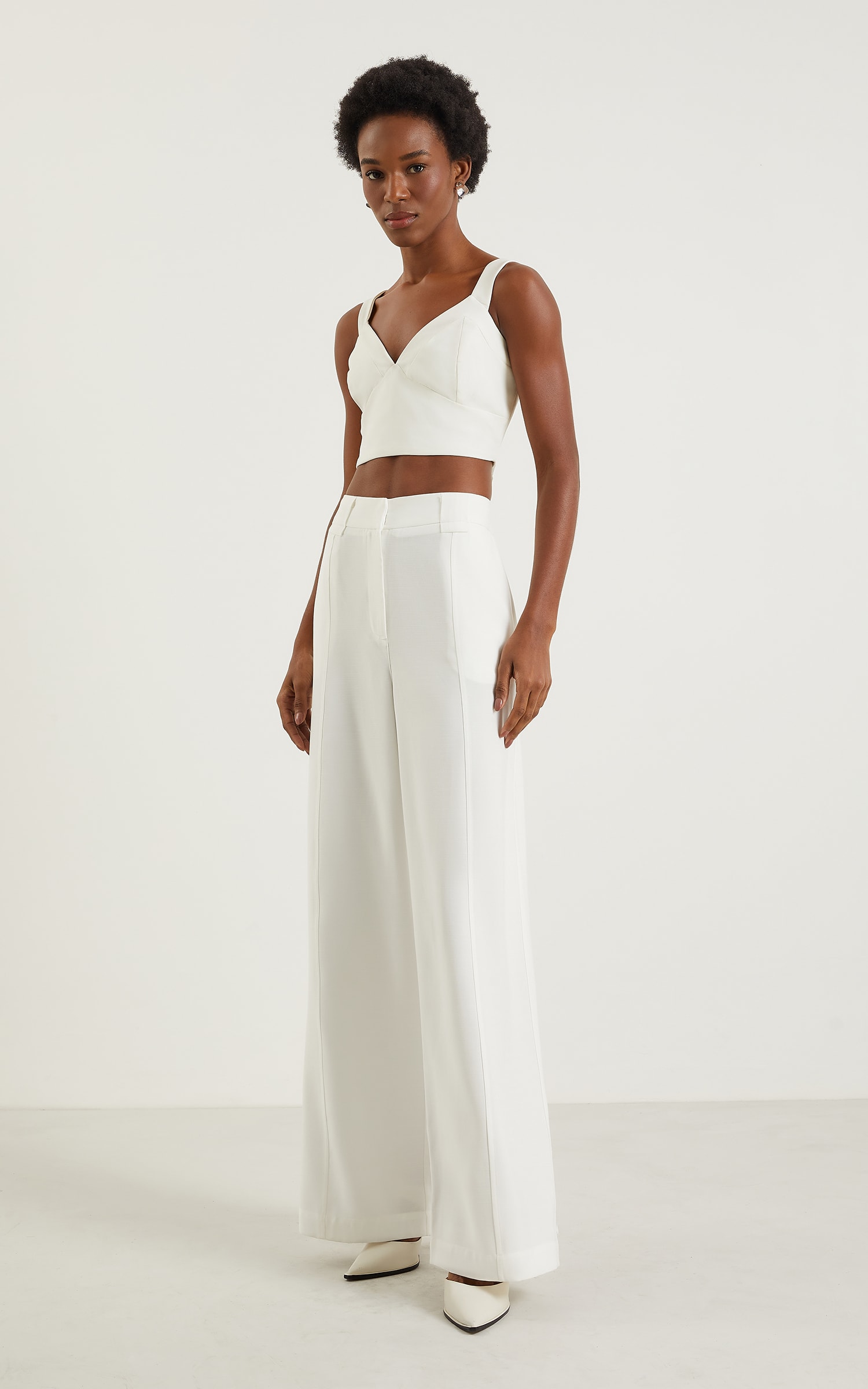 Pantalona Velvet Passador Largo Off White