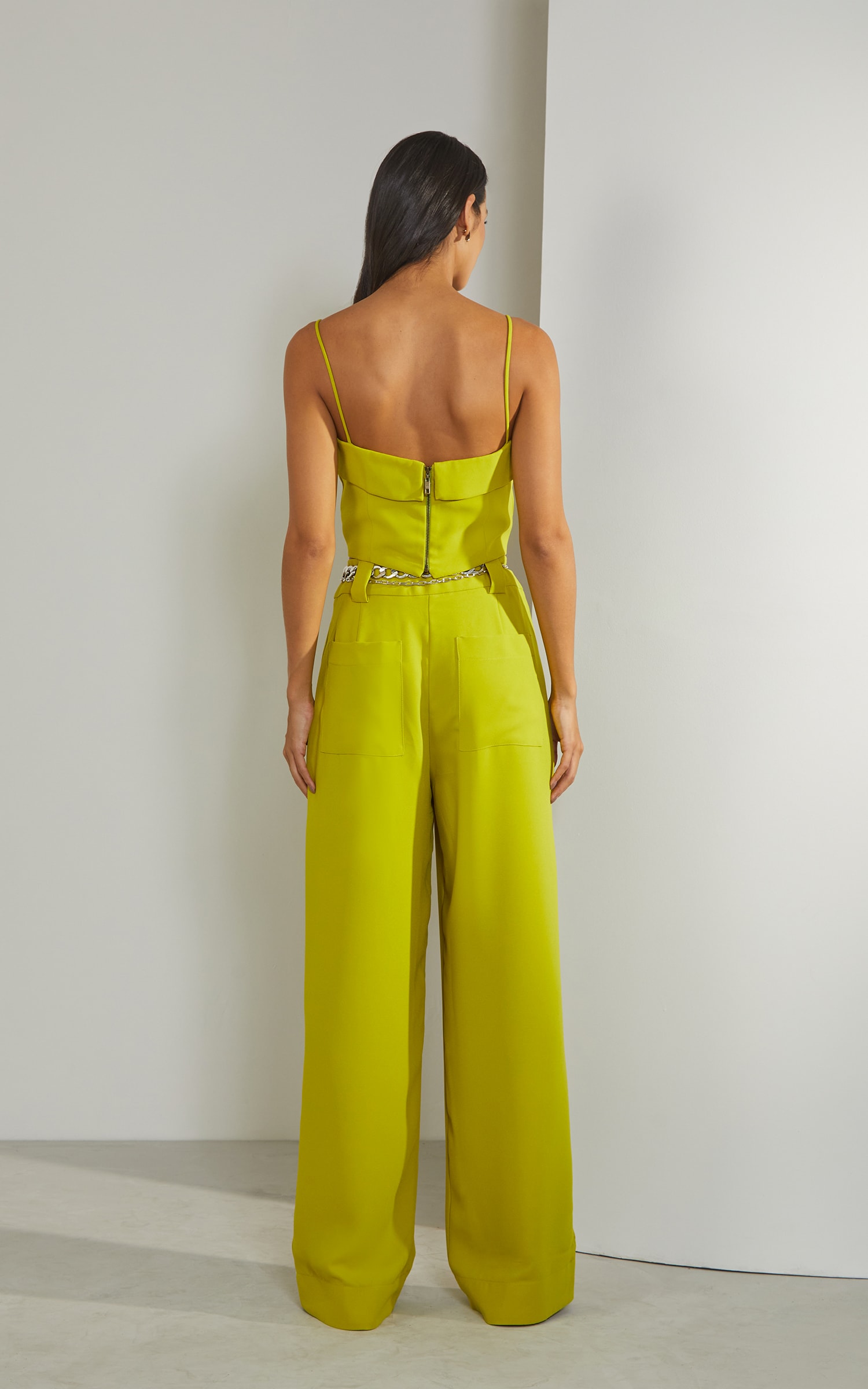Pantalona Venice Alfaiataria Verde Oliva