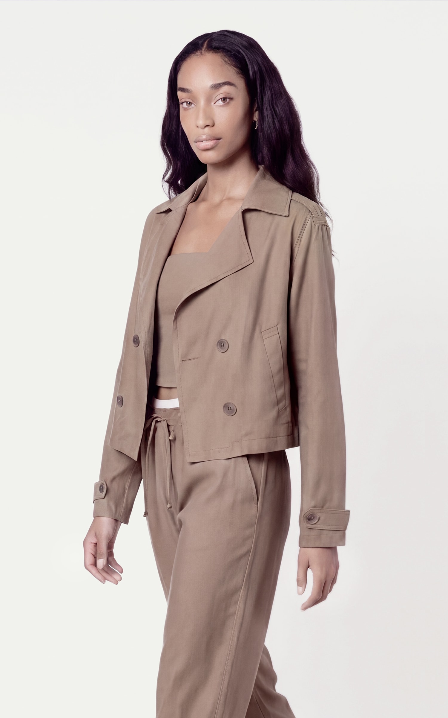 Parka Cropped Cappuccino Fendi