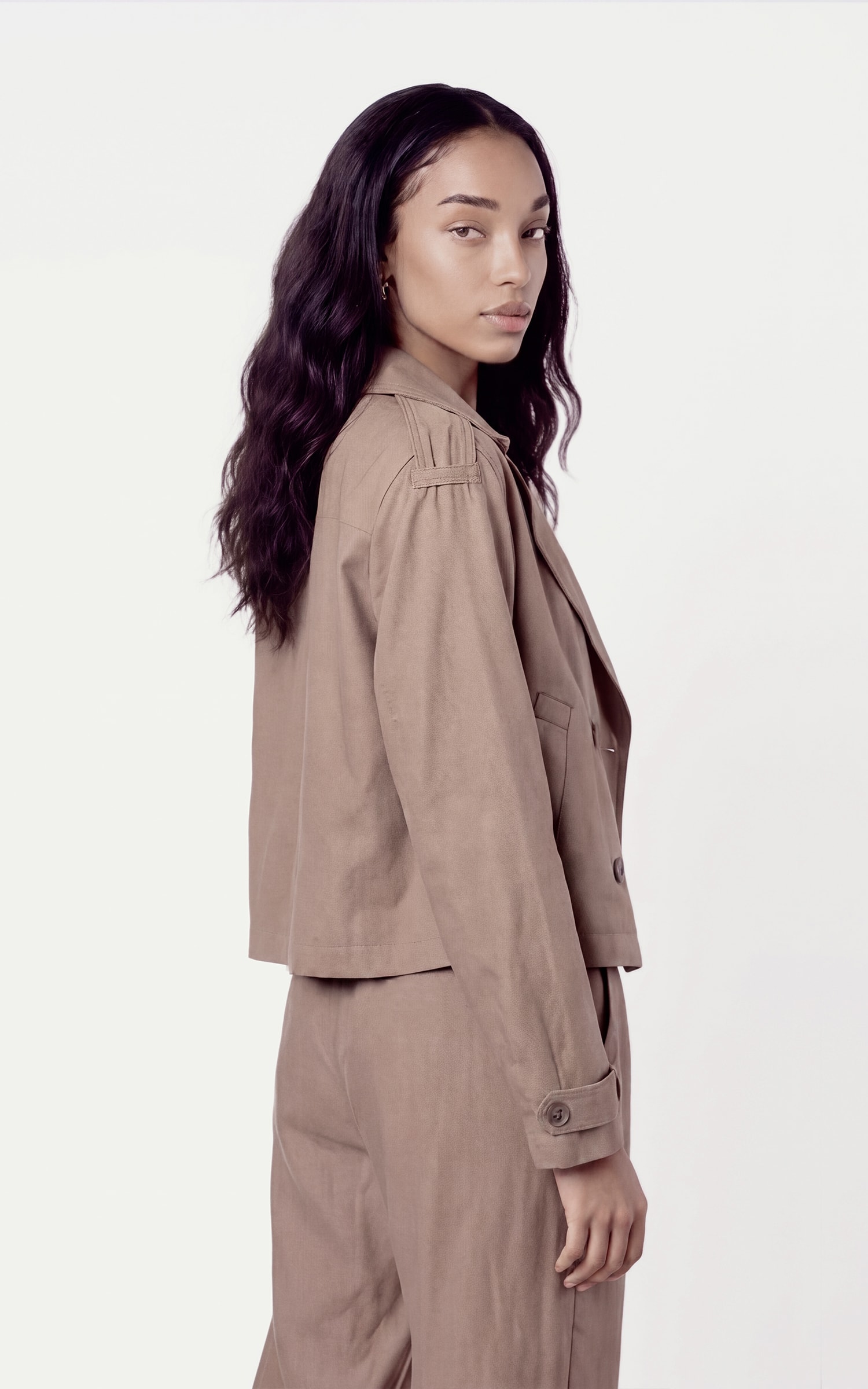 Parka Cropped Cappuccino Fendi