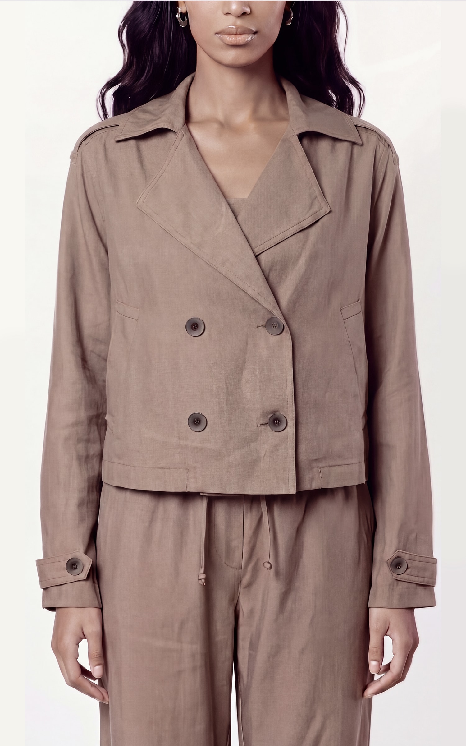 Parka Cropped Cappuccino Fendi