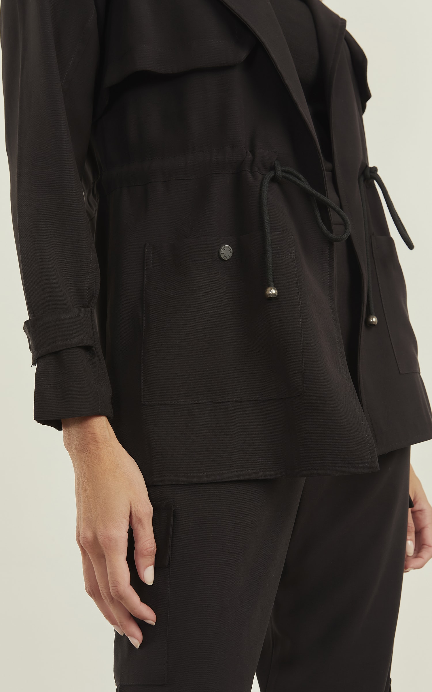 Parka Peach Preto