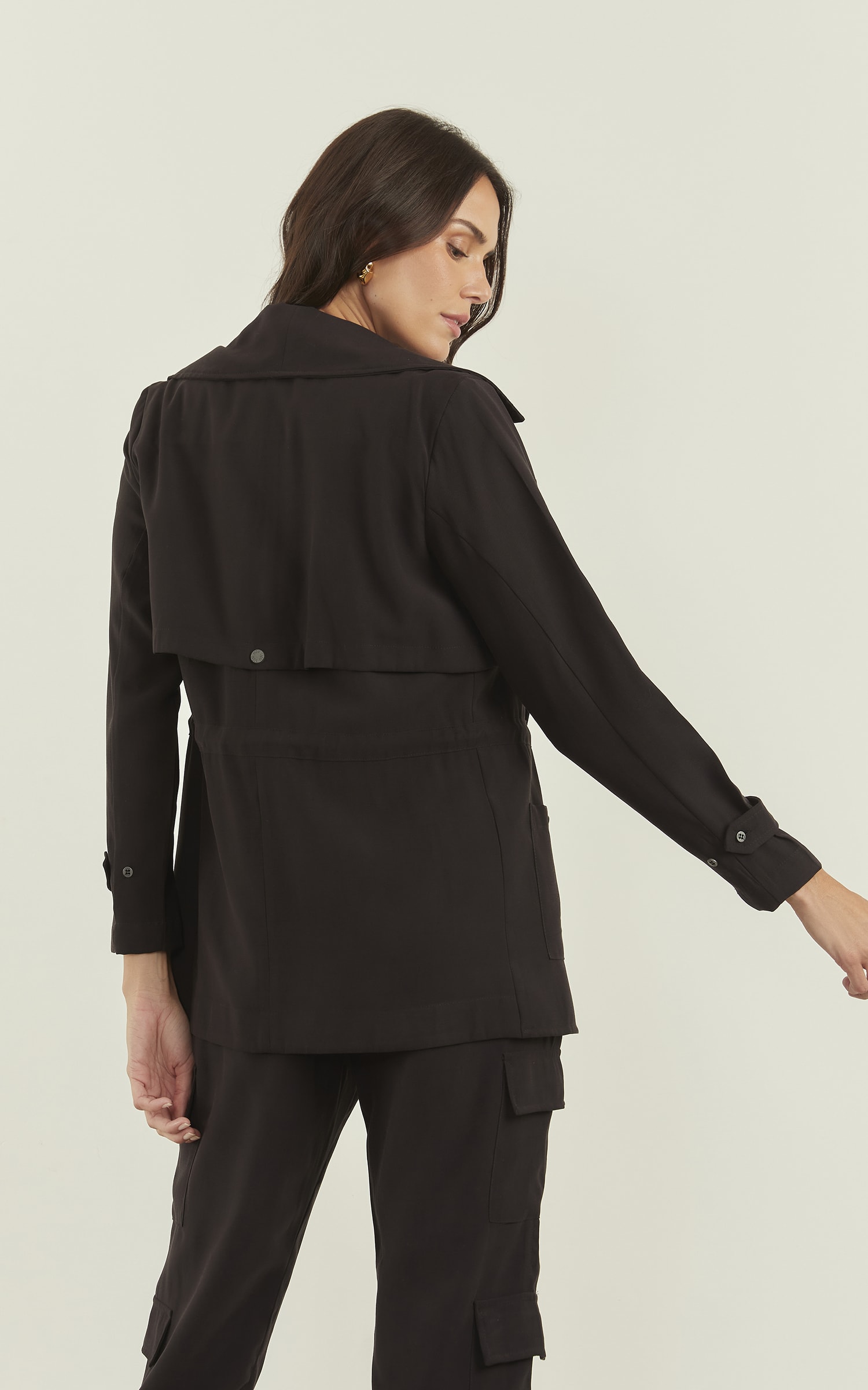 Parka Peach Preto