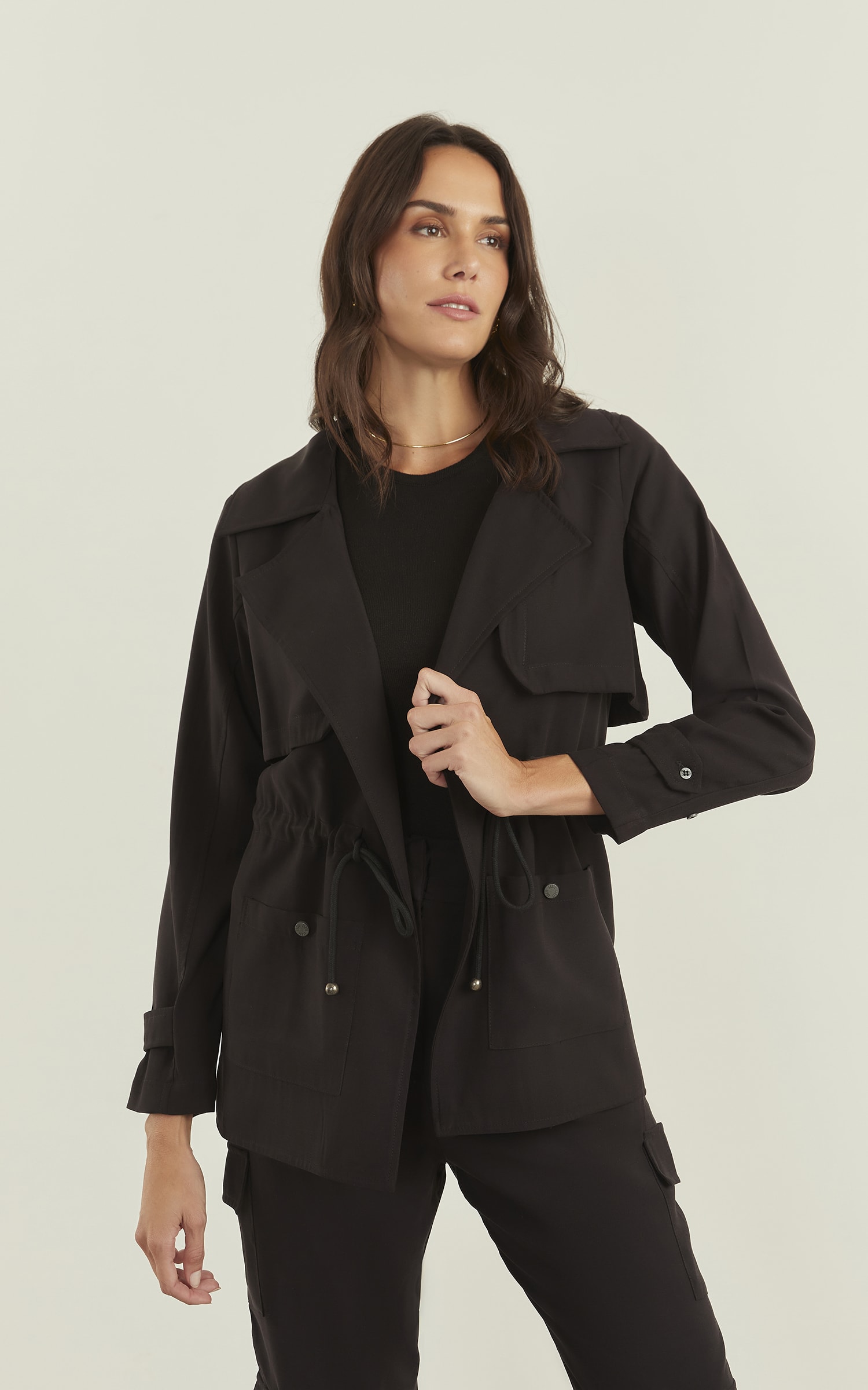 Parka Peach Preto