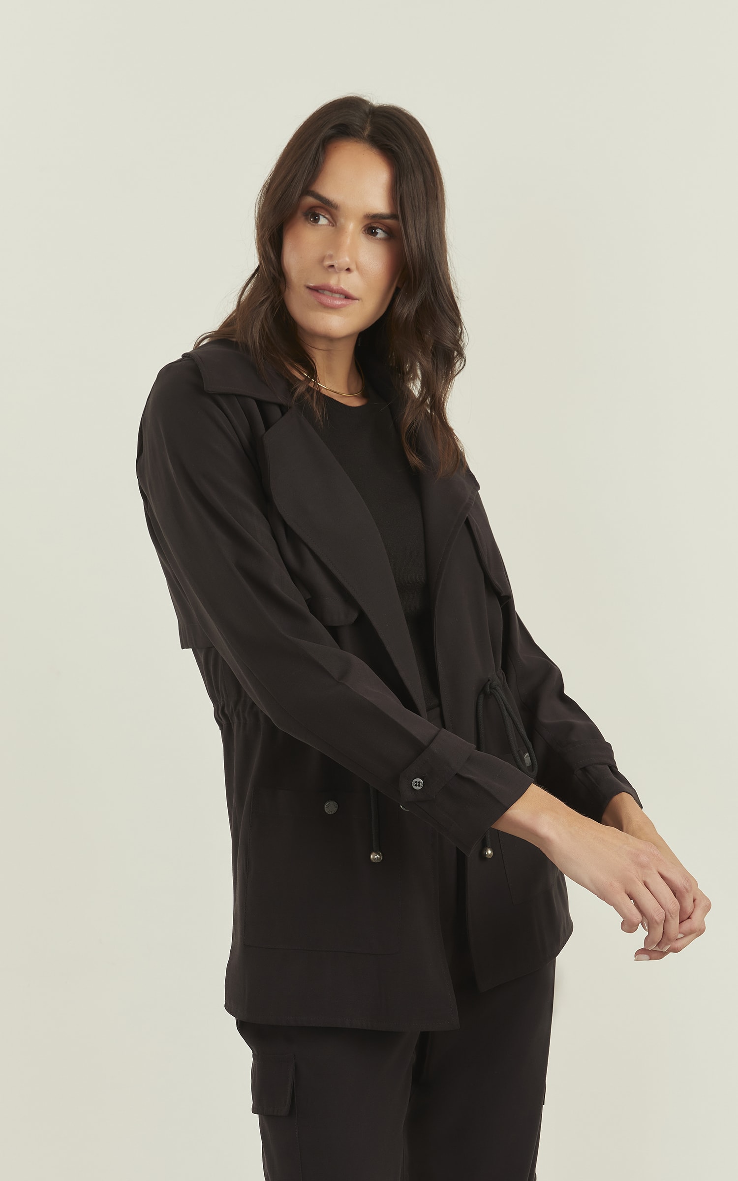 Parka Peach Preto