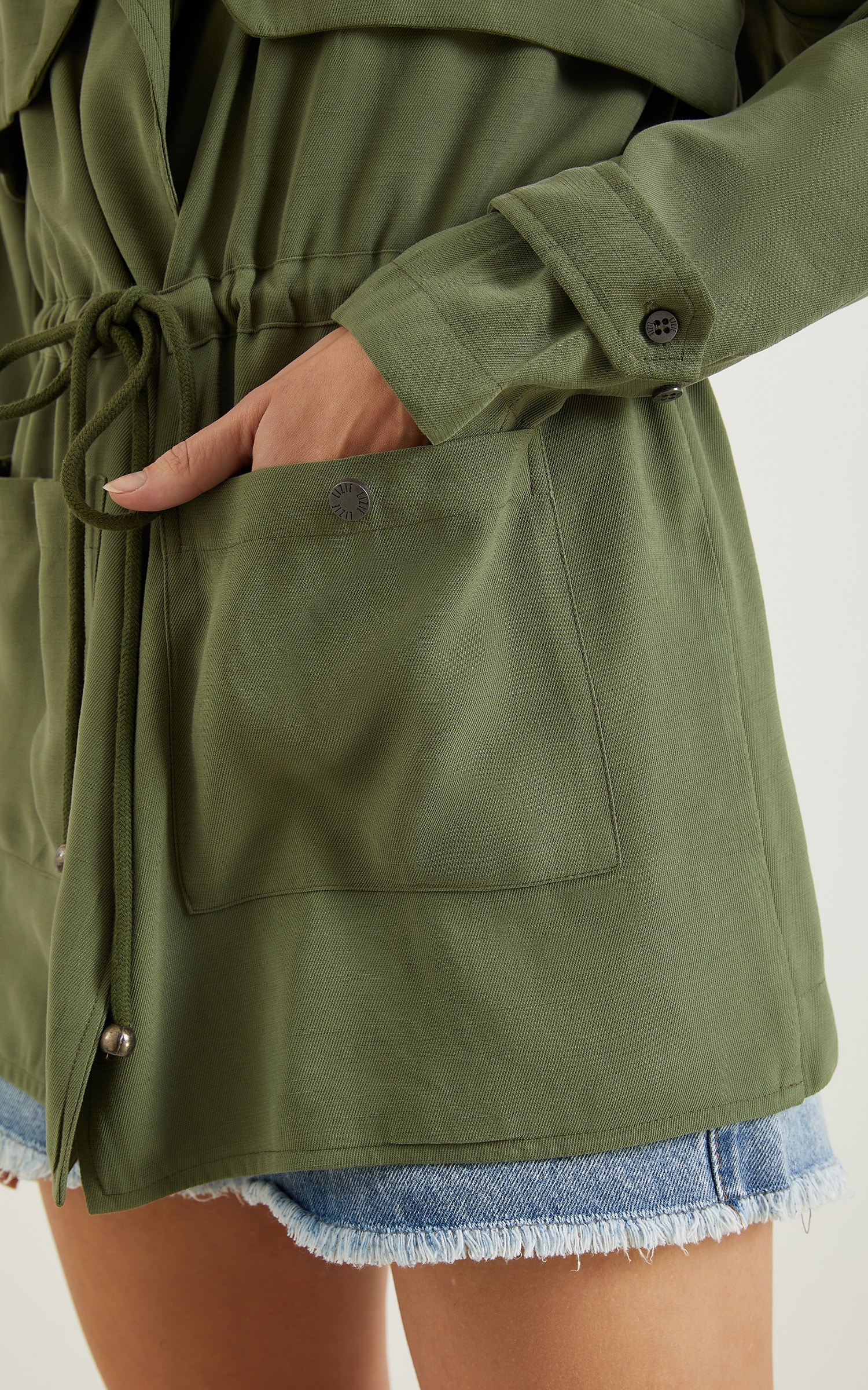 Parka Peach Verde Musgo