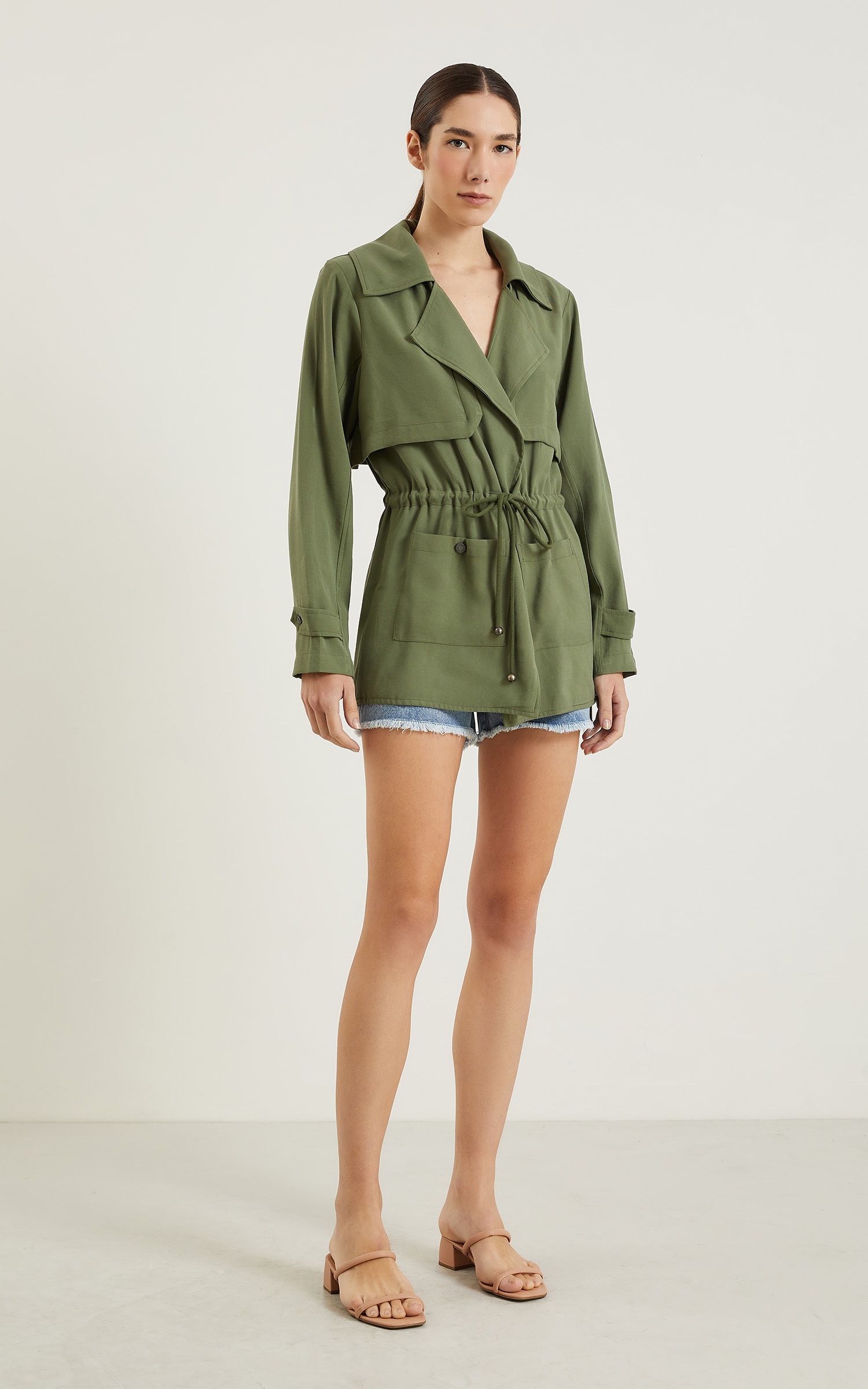 Parka Peach Verde Musgo