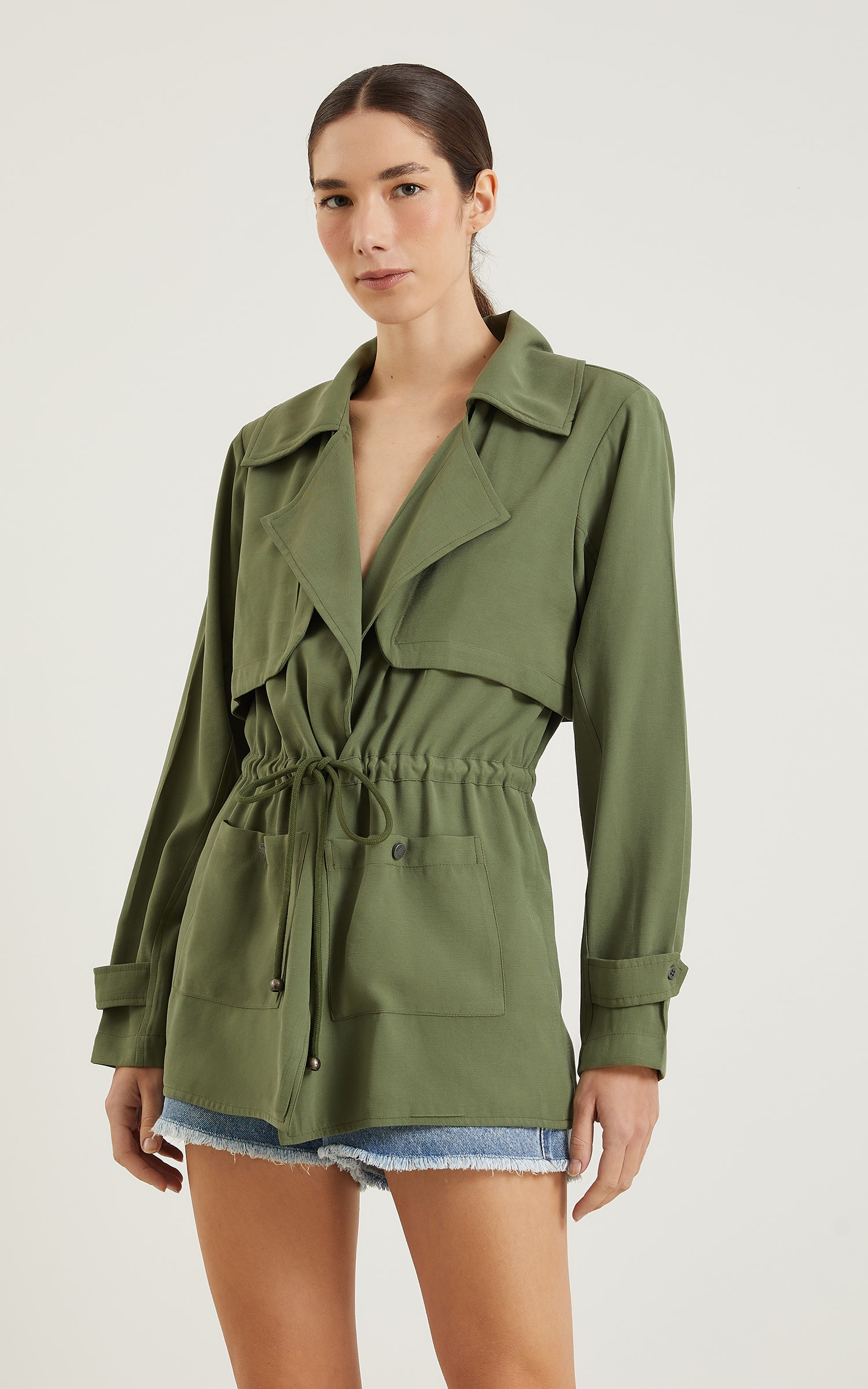 Parka Peach Verde Musgo