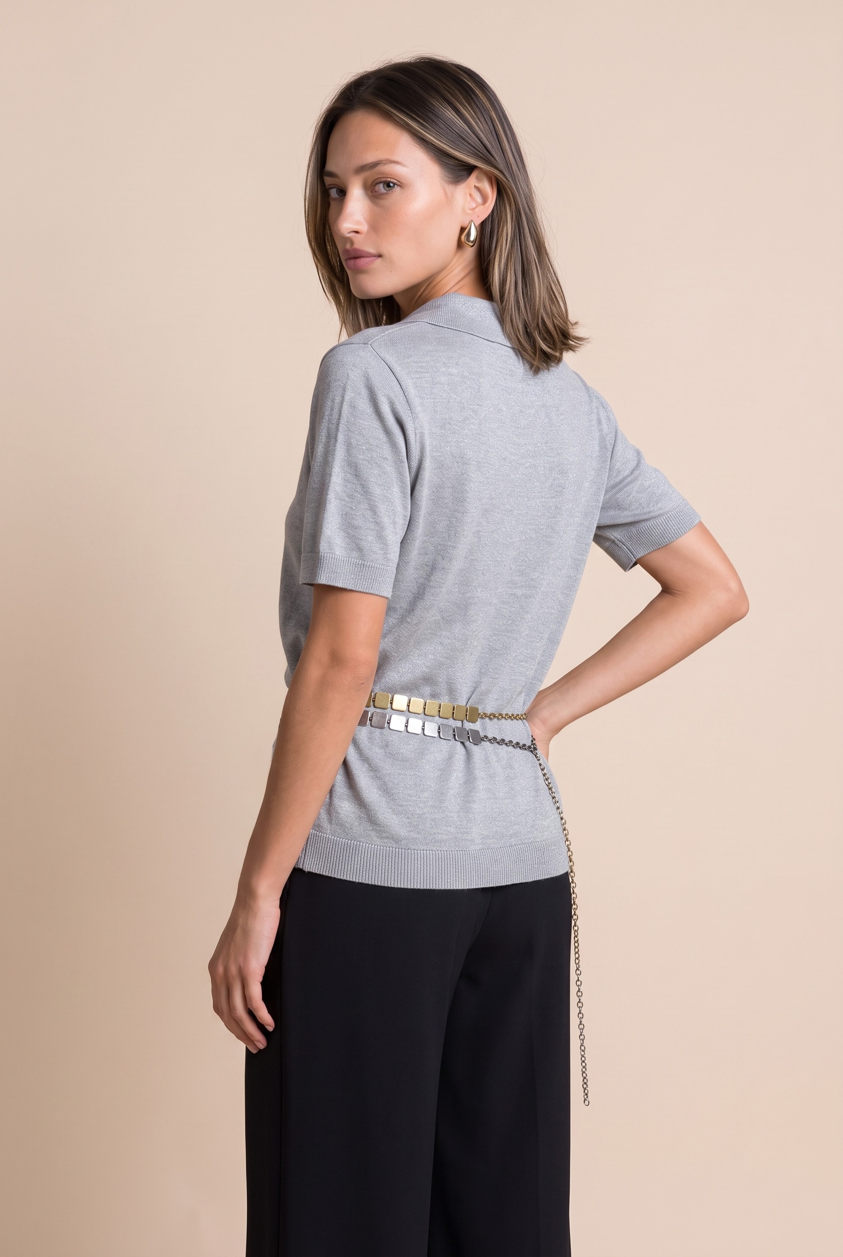 Polo New Tricot Cinza