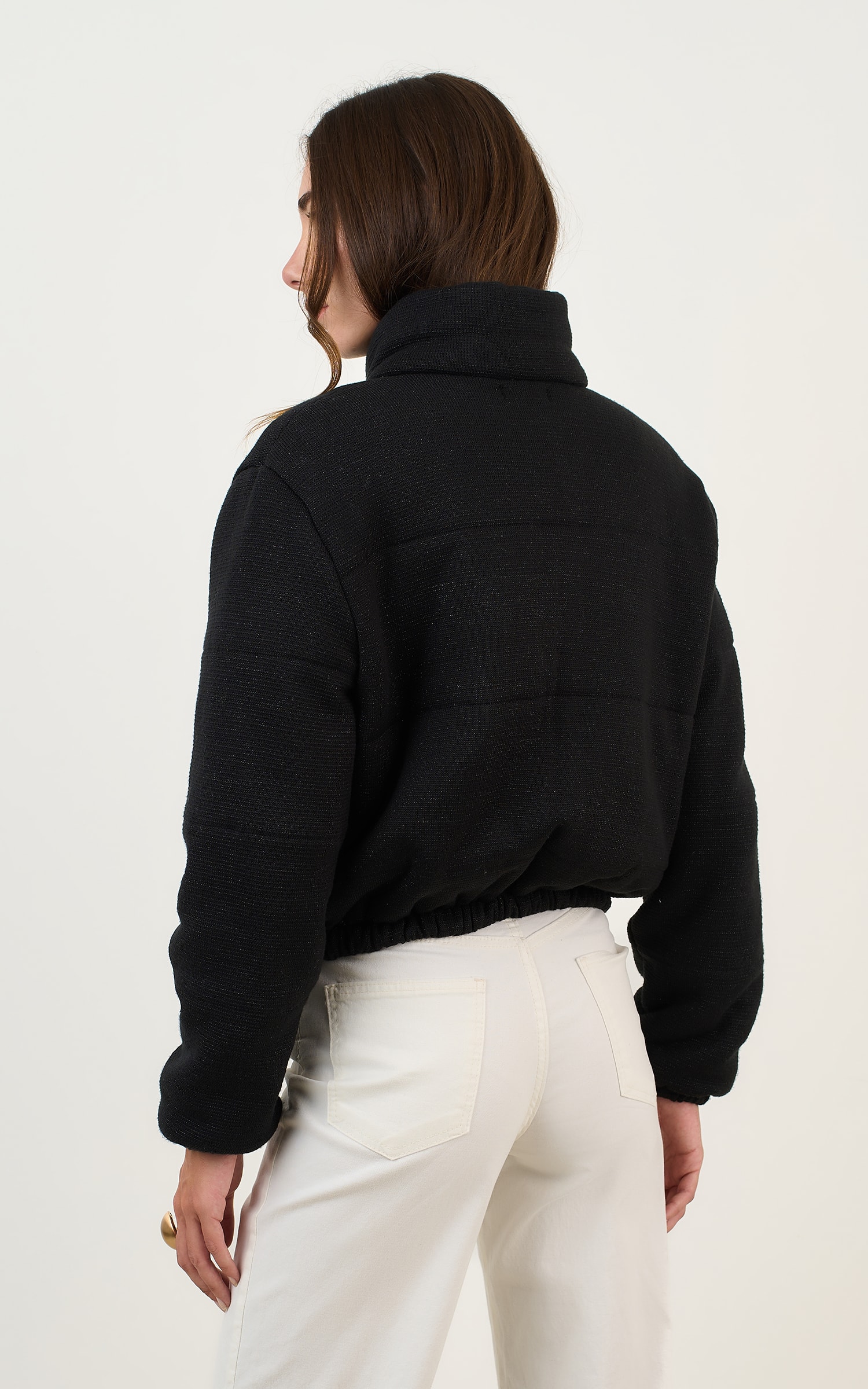 Puffer Lurex Preto