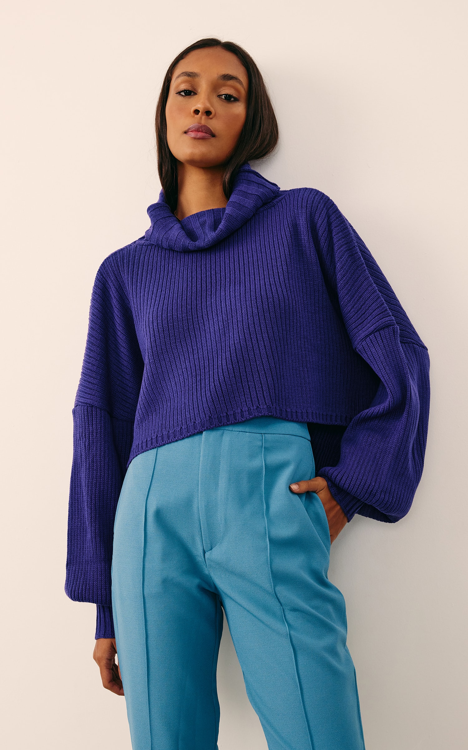 Pull Comfy Tricot Roxo