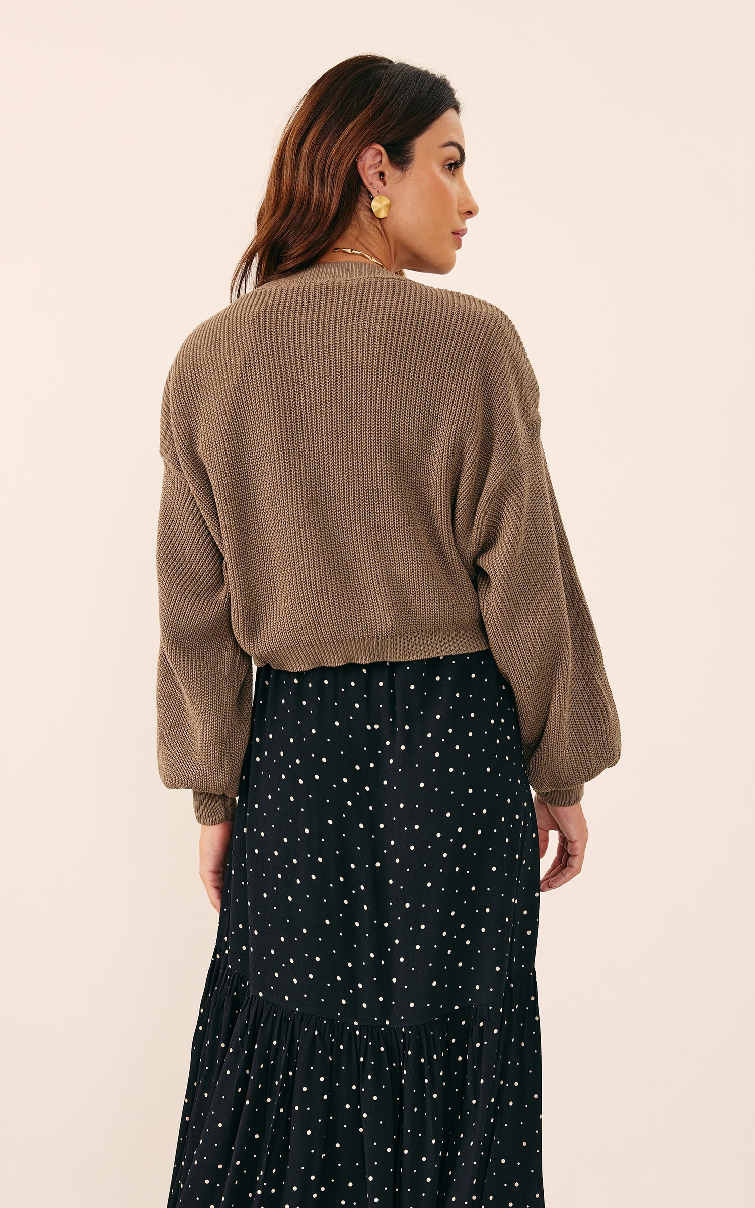 Pull Manga Ampla Cappuccino