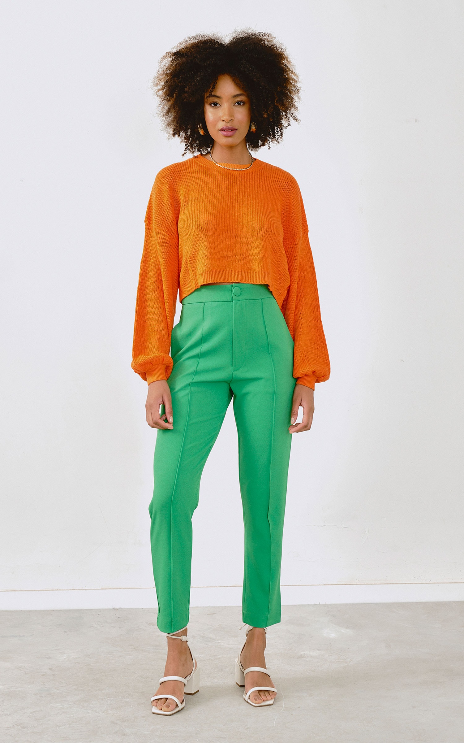 Pull Manga Ampla Laranja